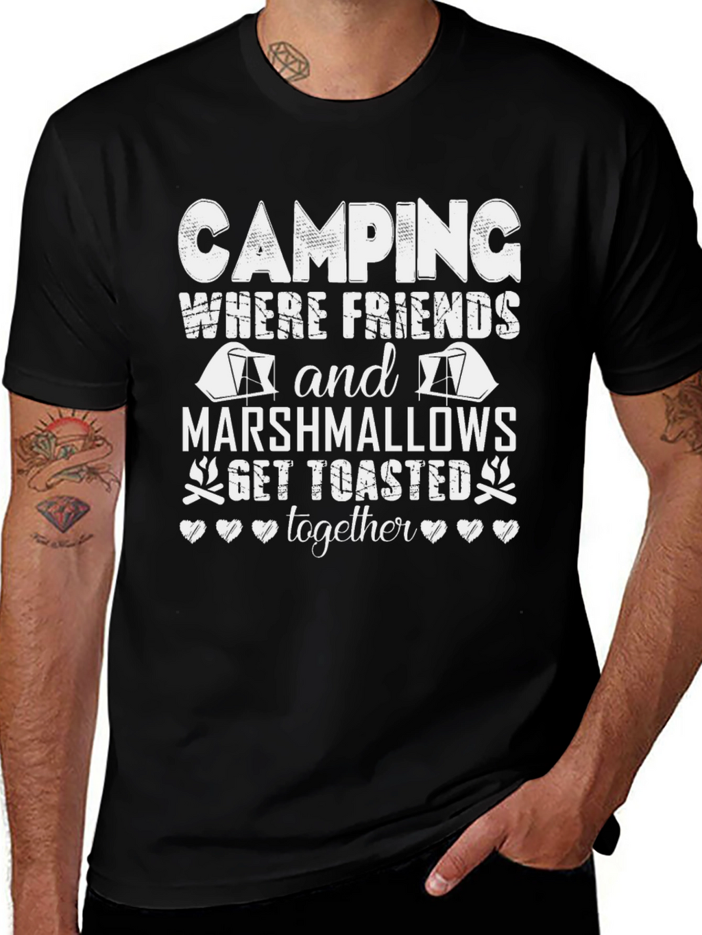 Camping Friends Marshmallows Toasted Together T-Shirt