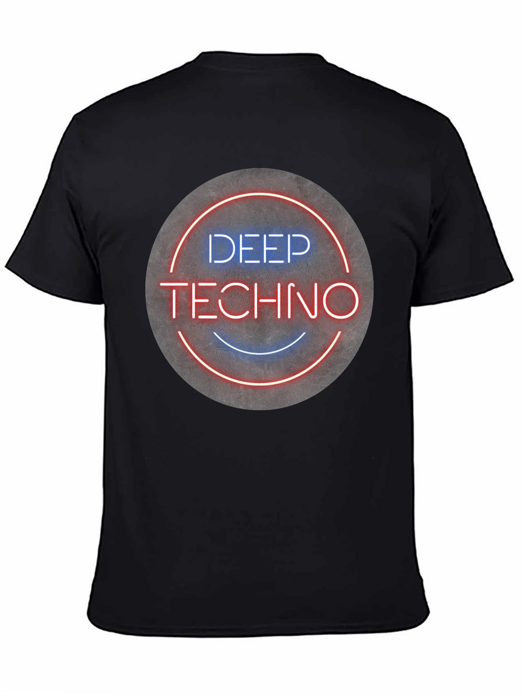 Deep Techno T-Shirt - Neon Circle Graphic Tee