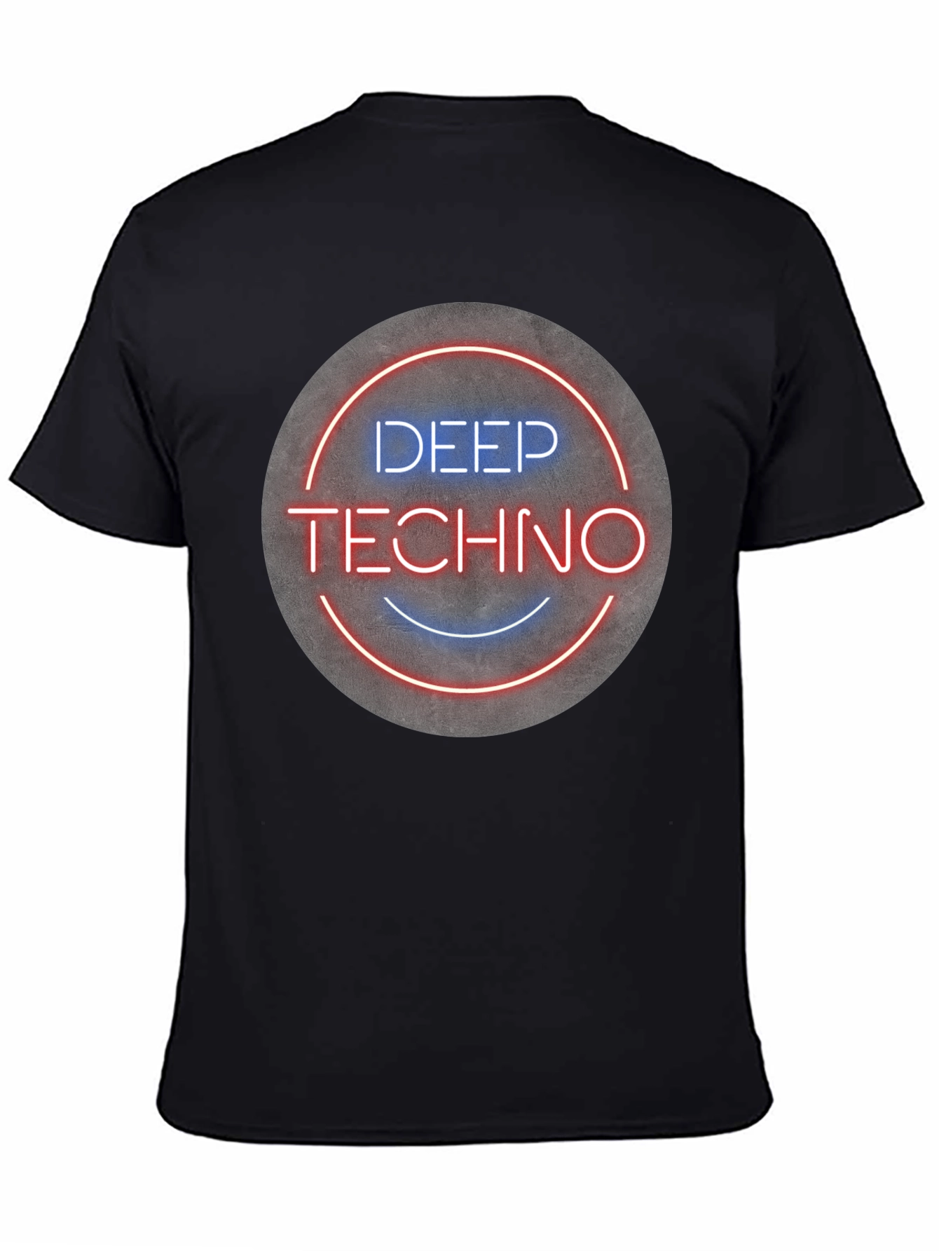 Deep Techno T-Shirt - Neon Circle Graphic Tee