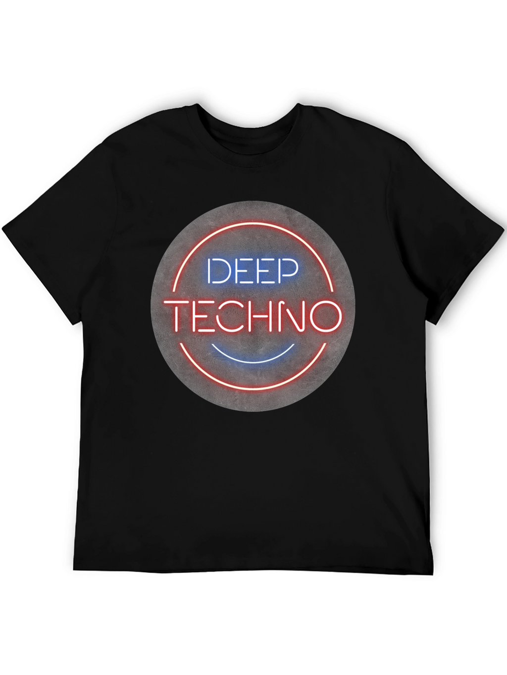Deep Techno T-Shirt - Neon Circle Graphic Tee