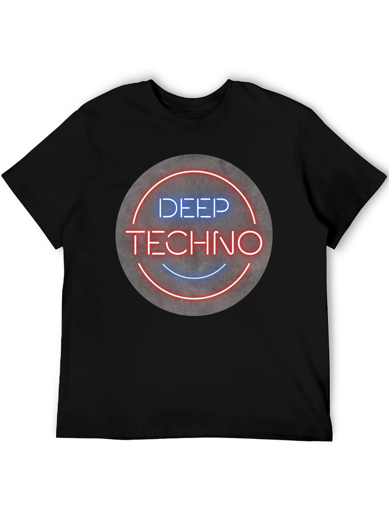 Deep Techno T-Shirt - Neon Circle Graphic Tee