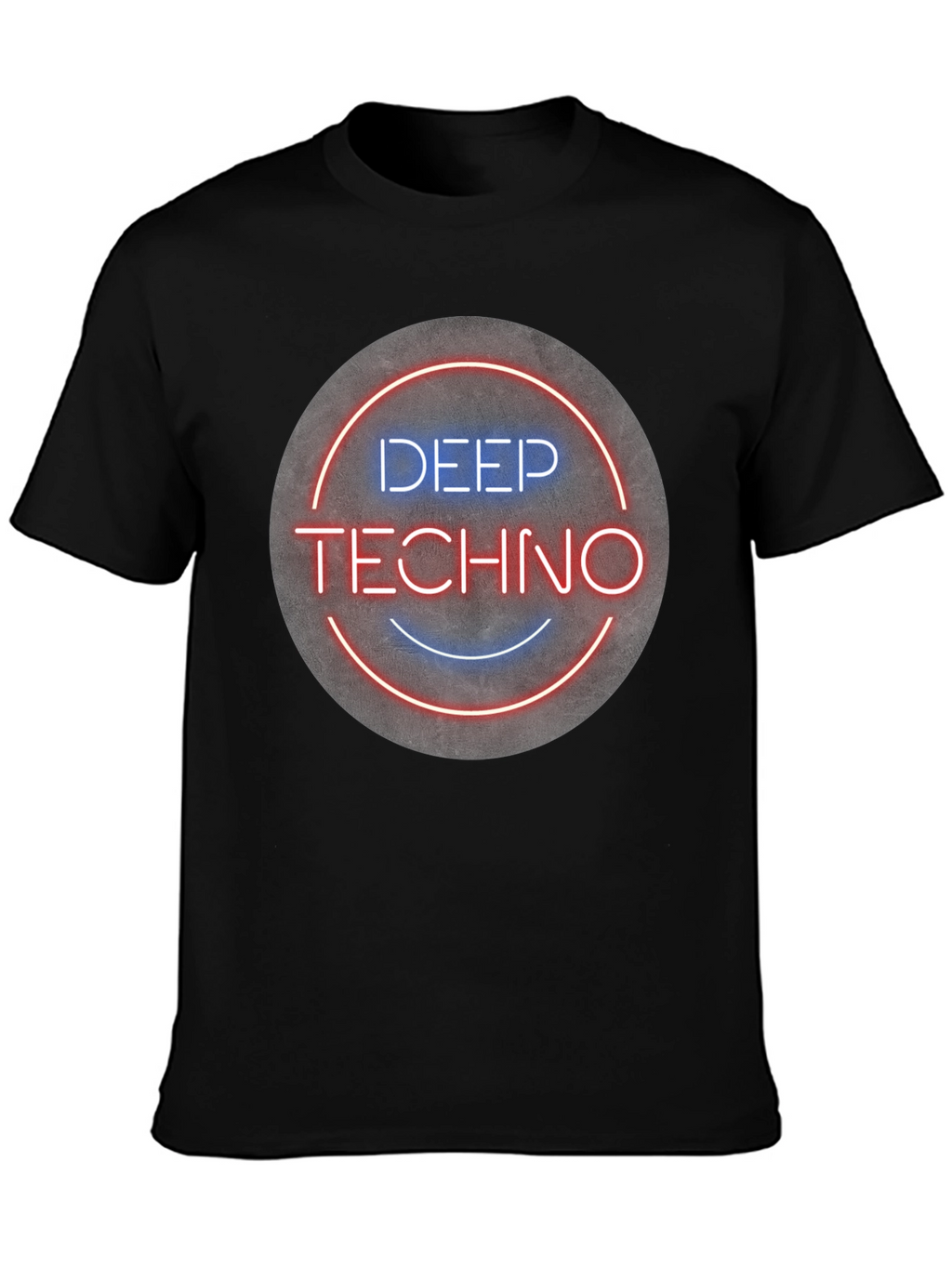 Deep Techno T-Shirt - Neon Circle Graphic Tee