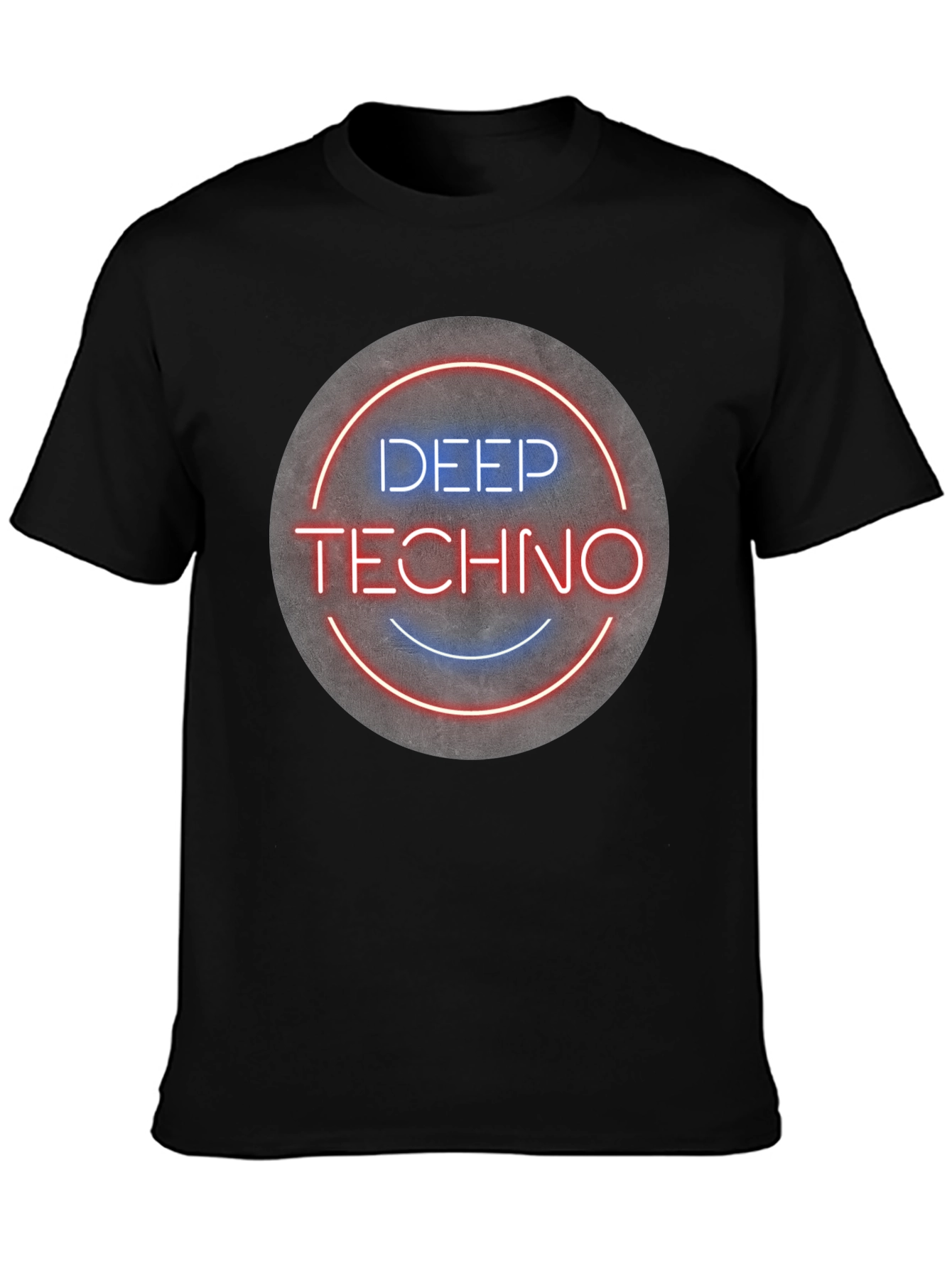 Deep Techno T-Shirt - Neon Circle Graphic Tee