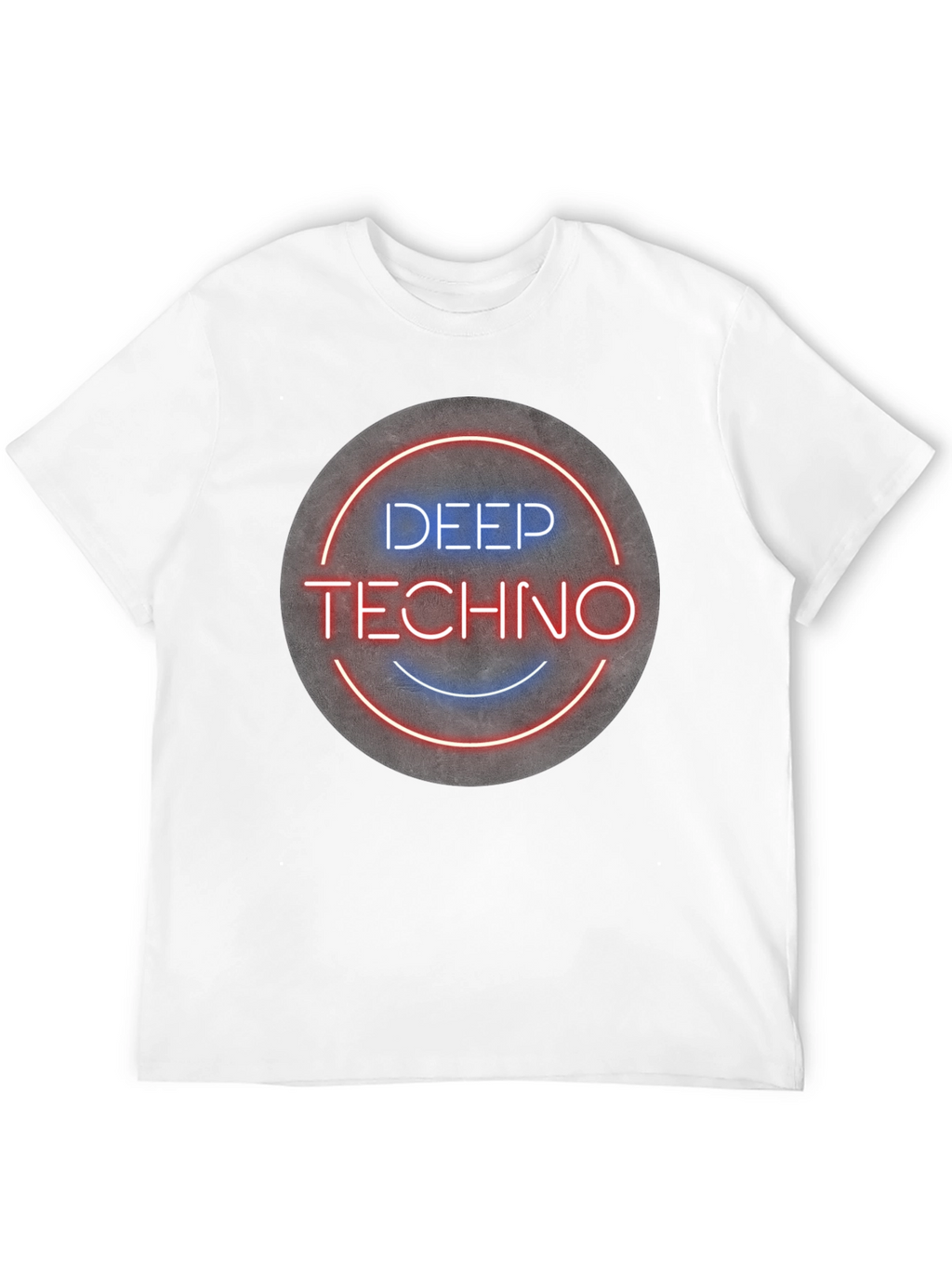 Deep Techno T-Shirt - Neon Circle Graphic Tee