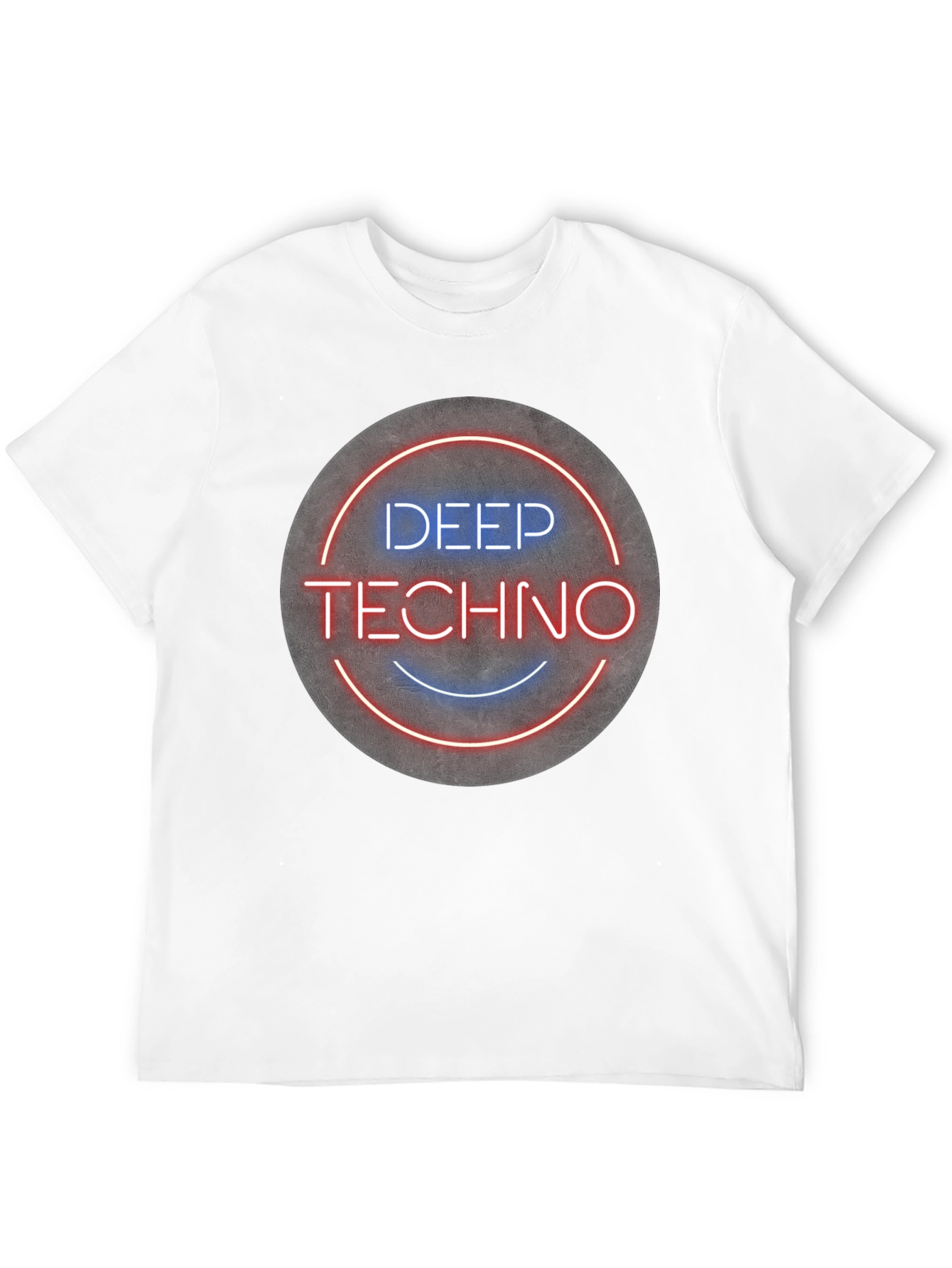 Deep Techno T-Shirt - Neon Circle Graphic Tee