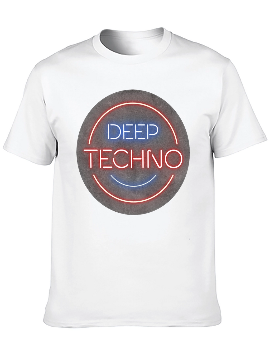 Deep Techno T-Shirt - Neon Circle Graphic Tee