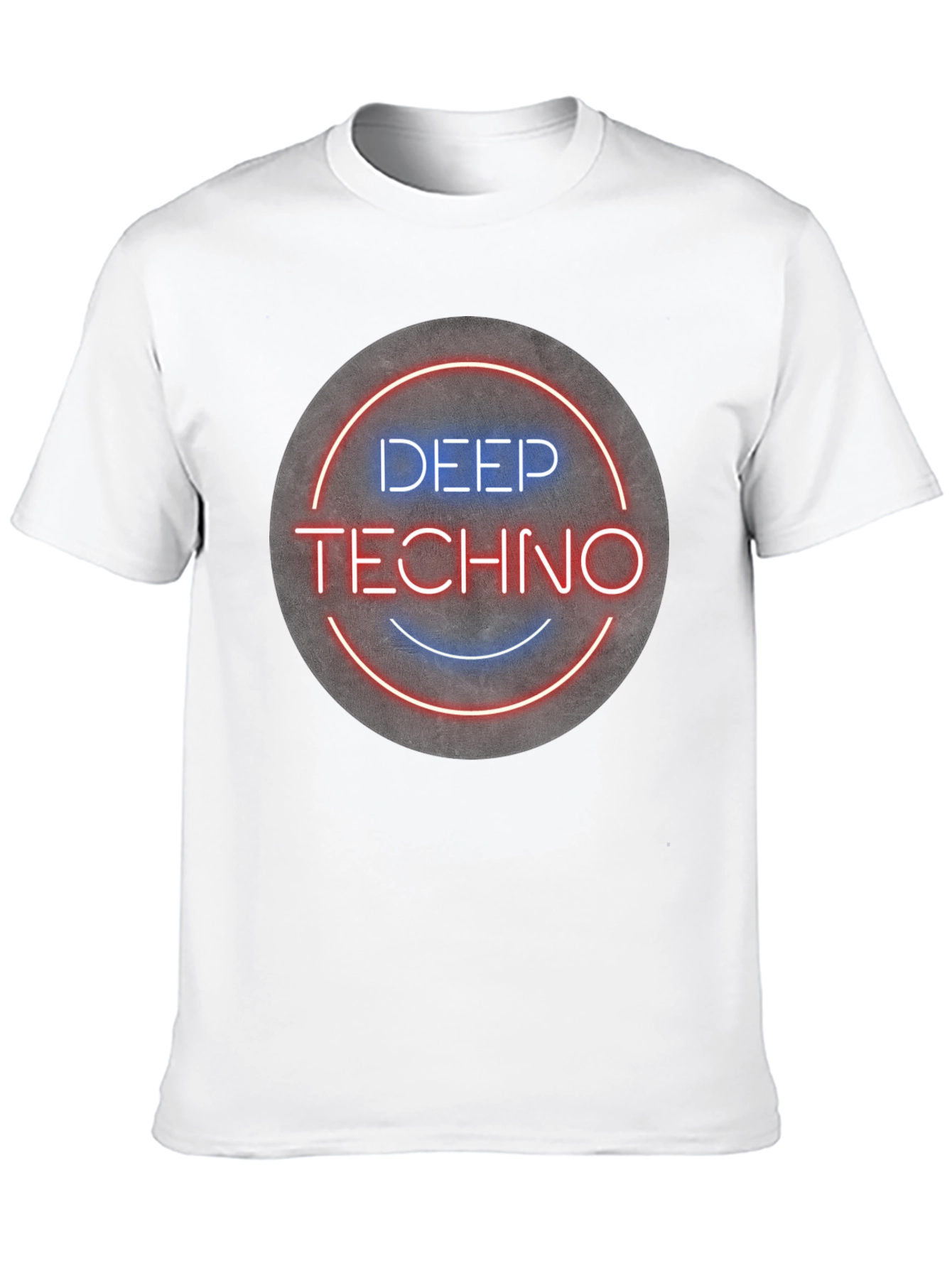 Deep Techno T-Shirt - Neon Circle Graphic Tee