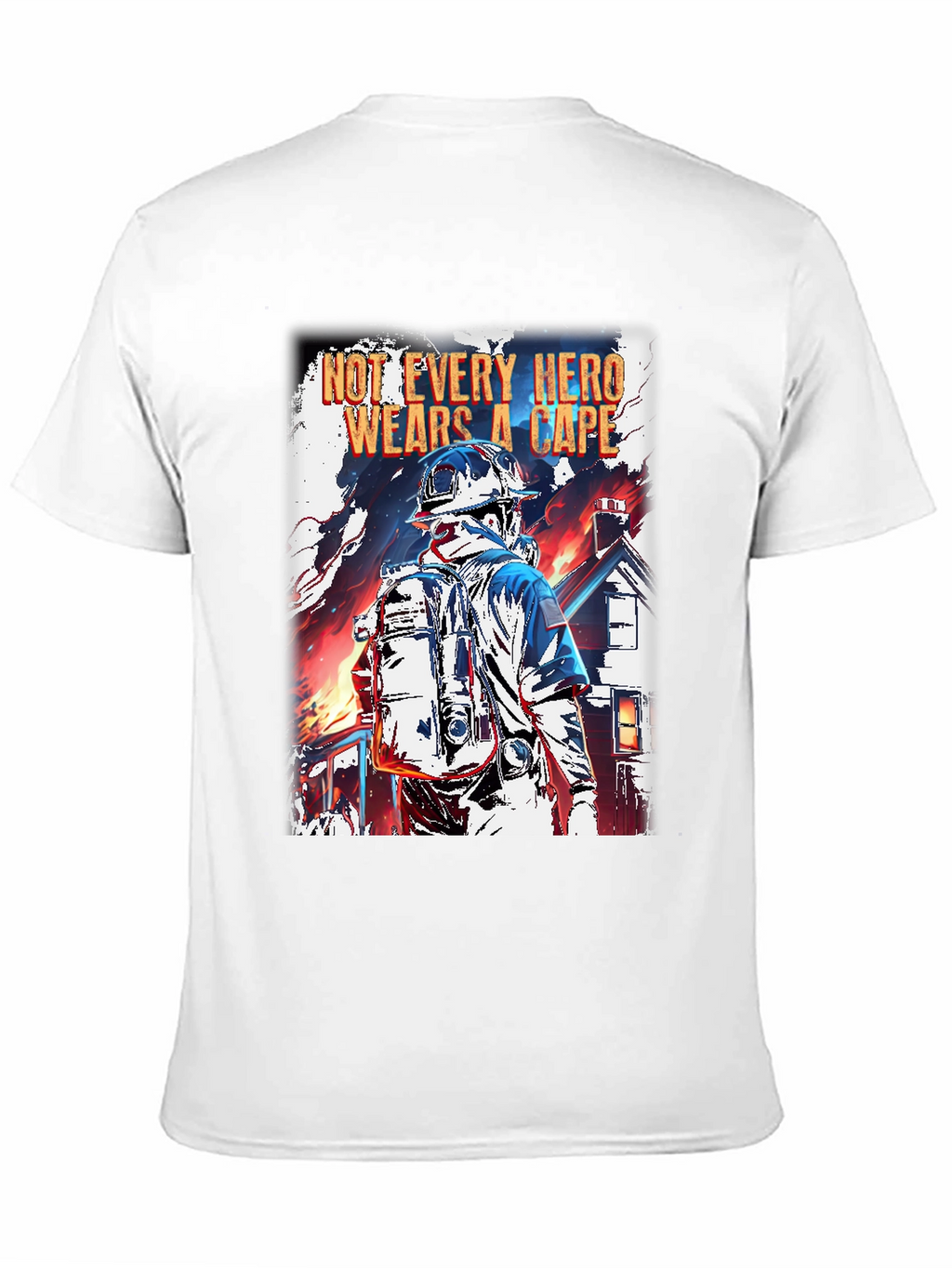 Hero Firefighter Graphic T-Shirt - Black