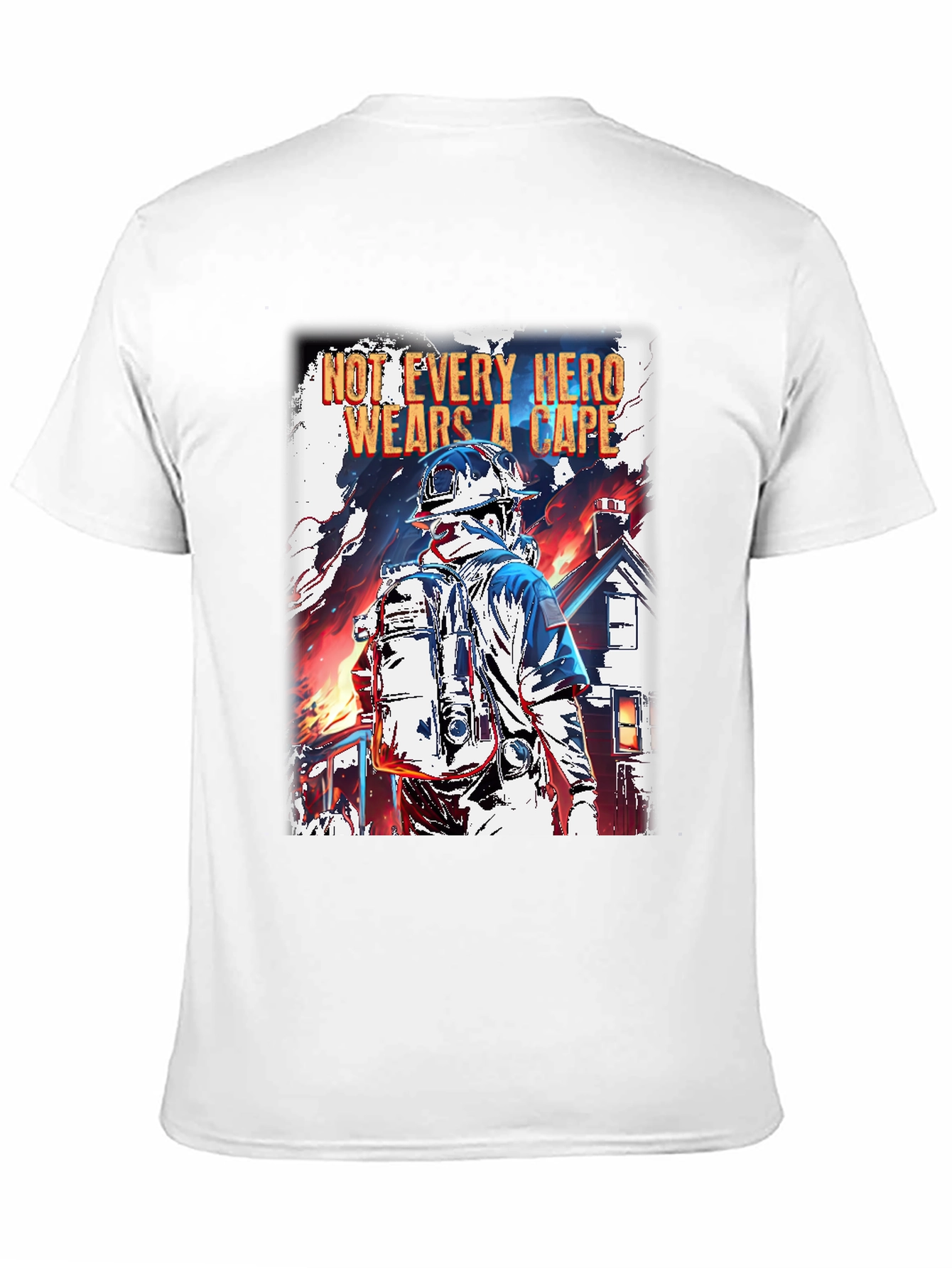 Hero Firefighter Graphic T-Shirt - Black