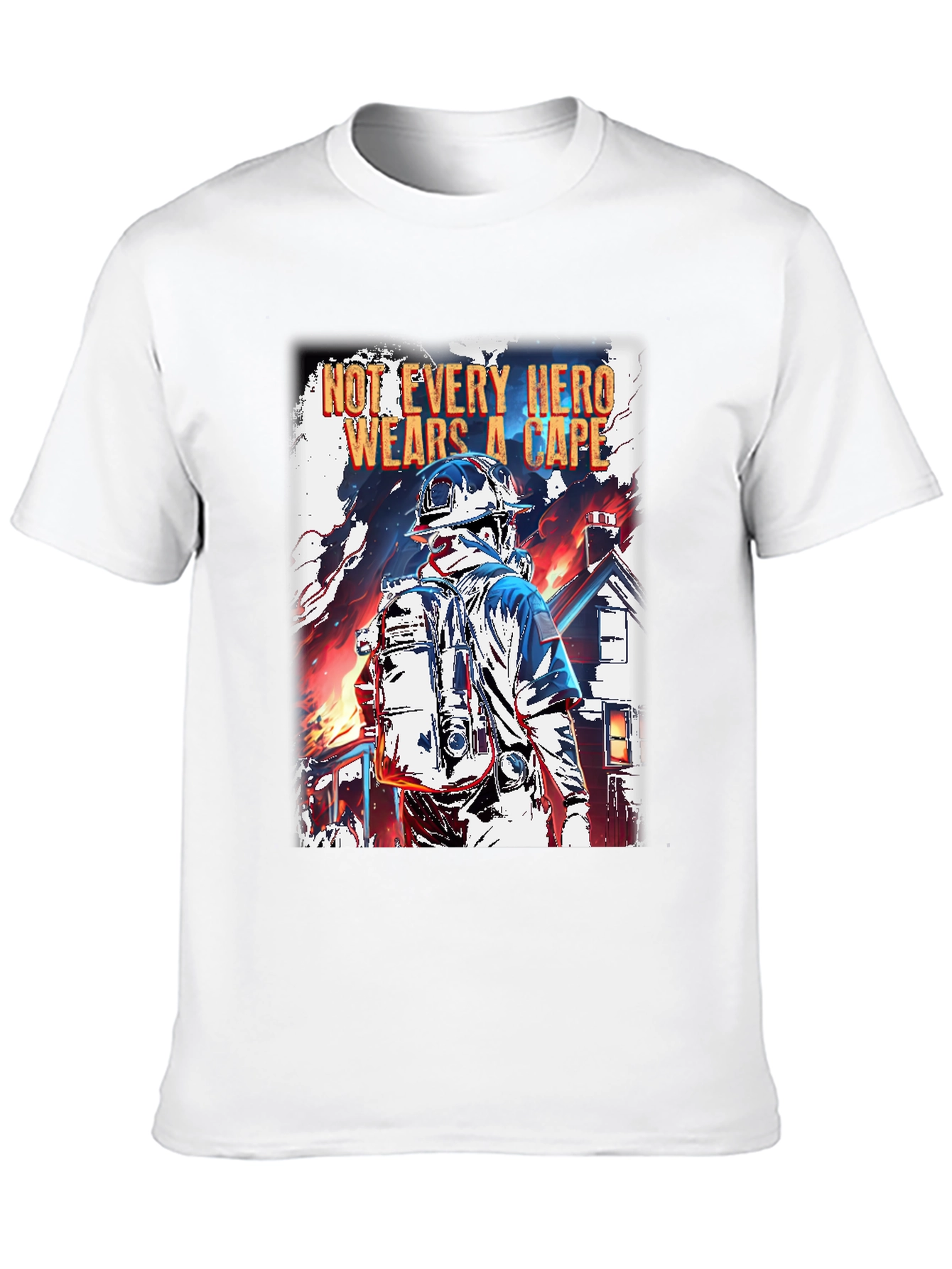 Hero Firefighter Graphic T-Shirt - Black