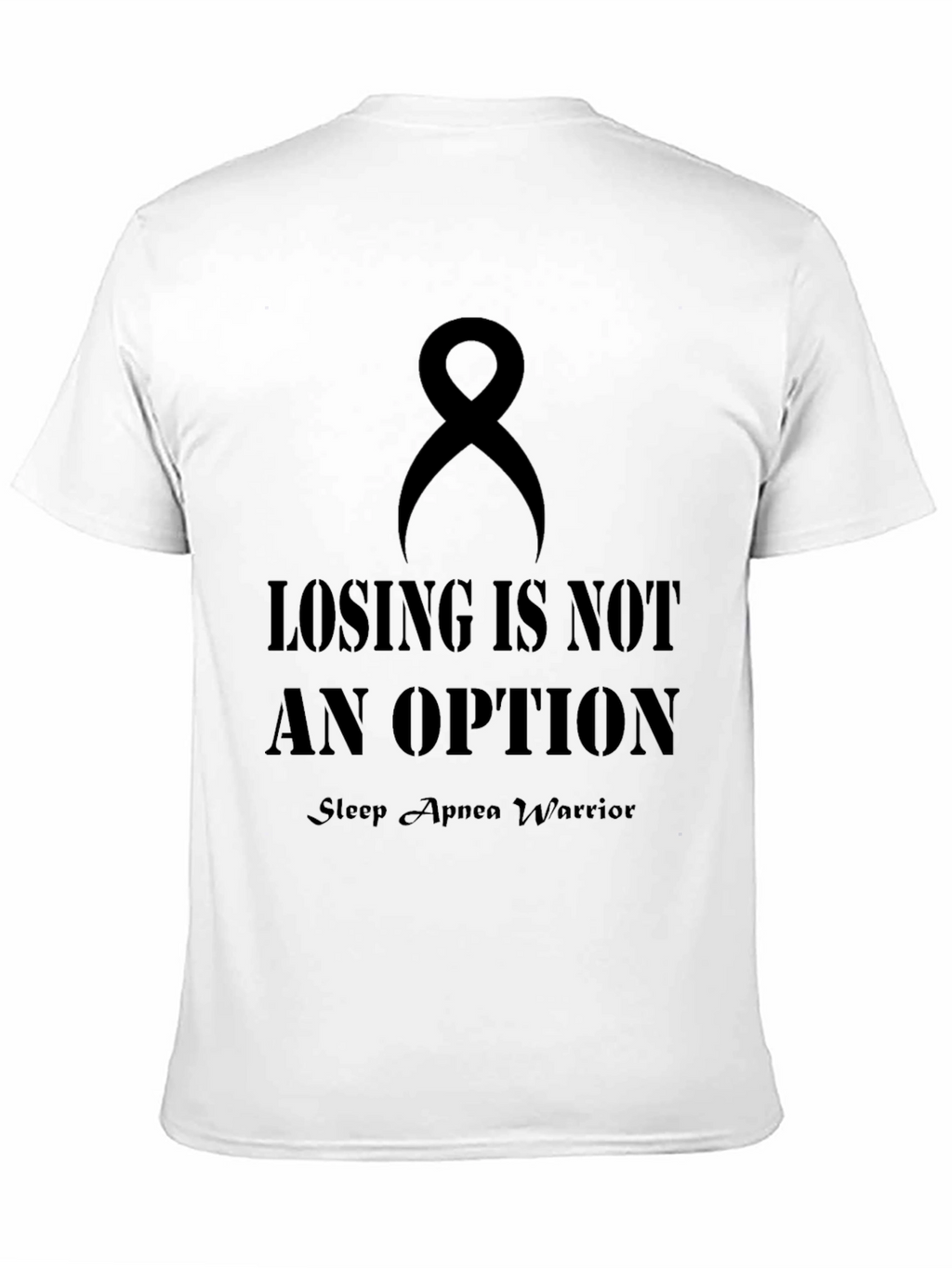 Sleep Apnea Warrior Awareness Black T-Shirt