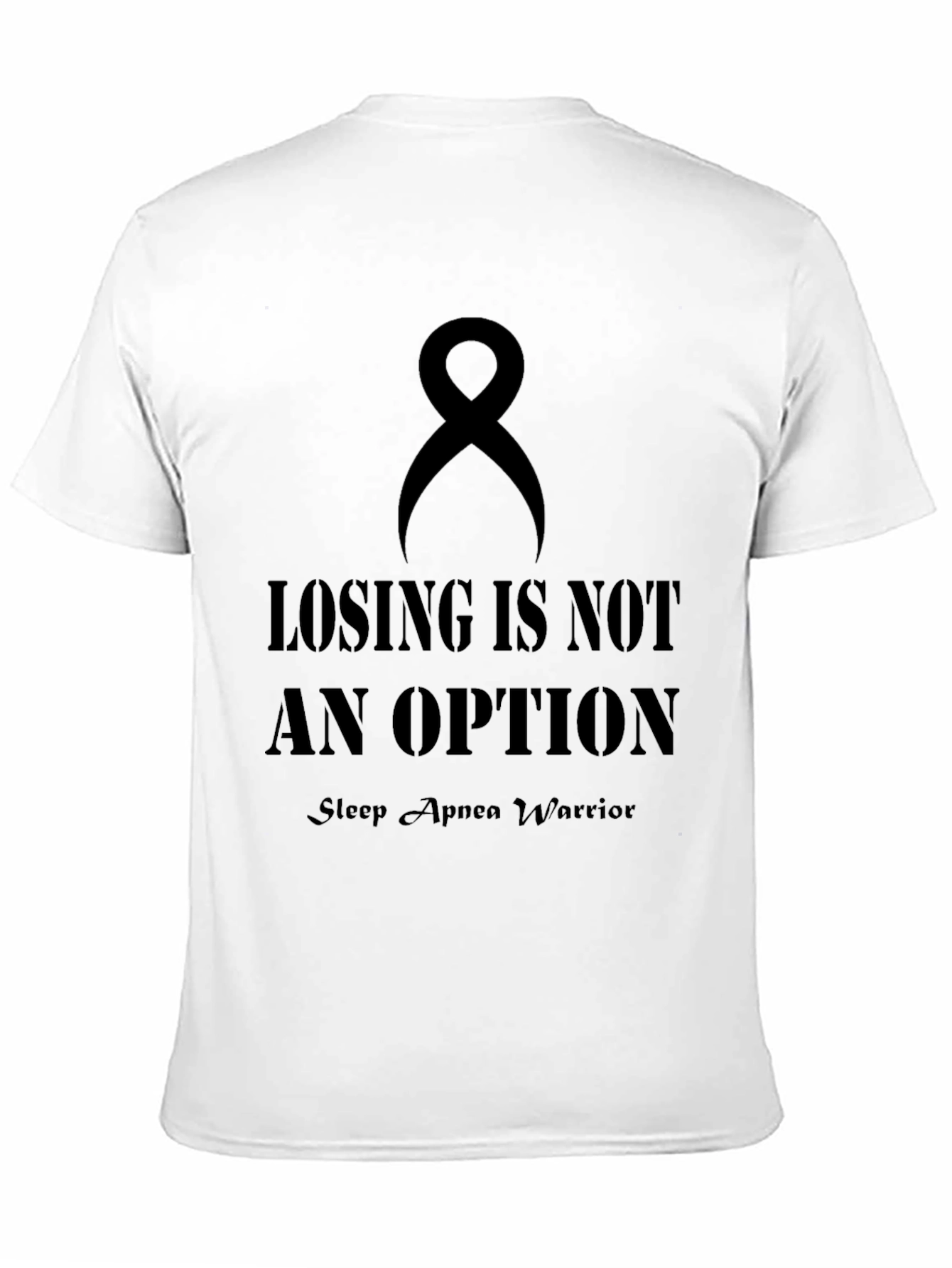 Sleep Apnea Warrior Awareness Black T-Shirt