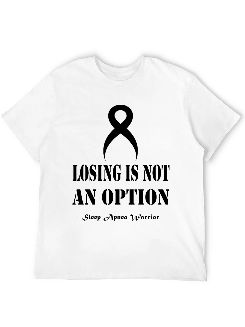 Sleep Apnea Warrior Awareness Black T-Shirt