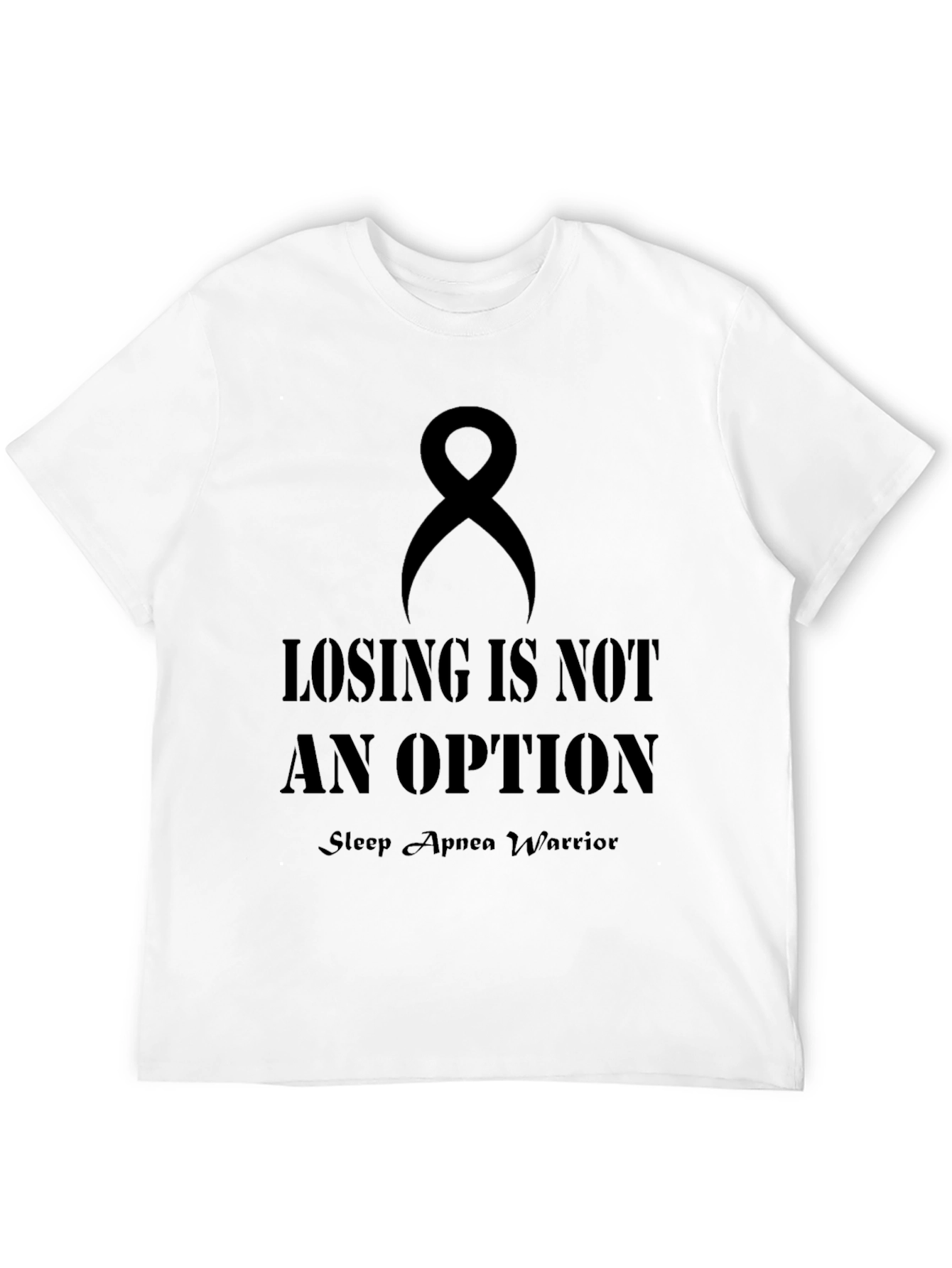 Sleep Apnea Warrior Awareness Black T-Shirt