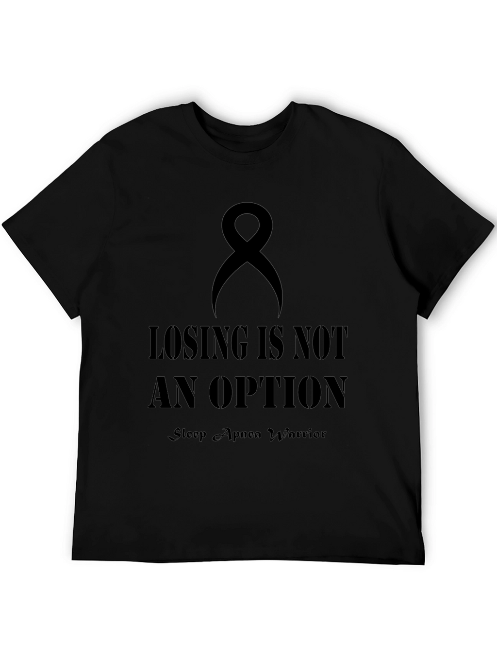 Sleep Apnea Warrior Awareness Black T-Shirt