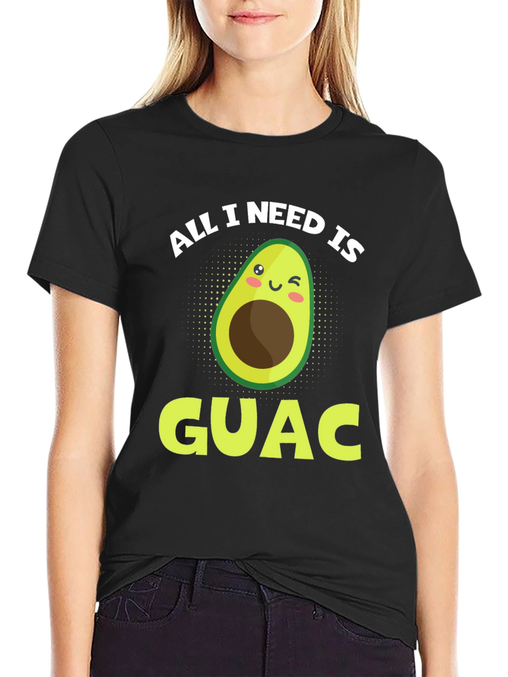 All I Need Is Guac Funny Avocado Graphic T-Shirt