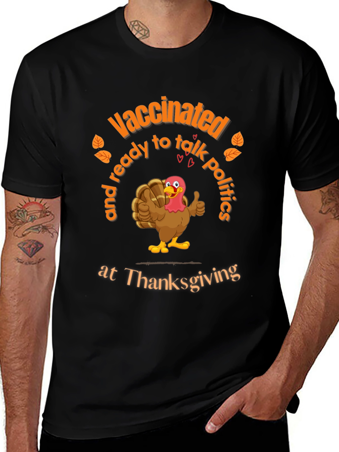 Vaccinated Thanksgiving Turkey T-Shirt