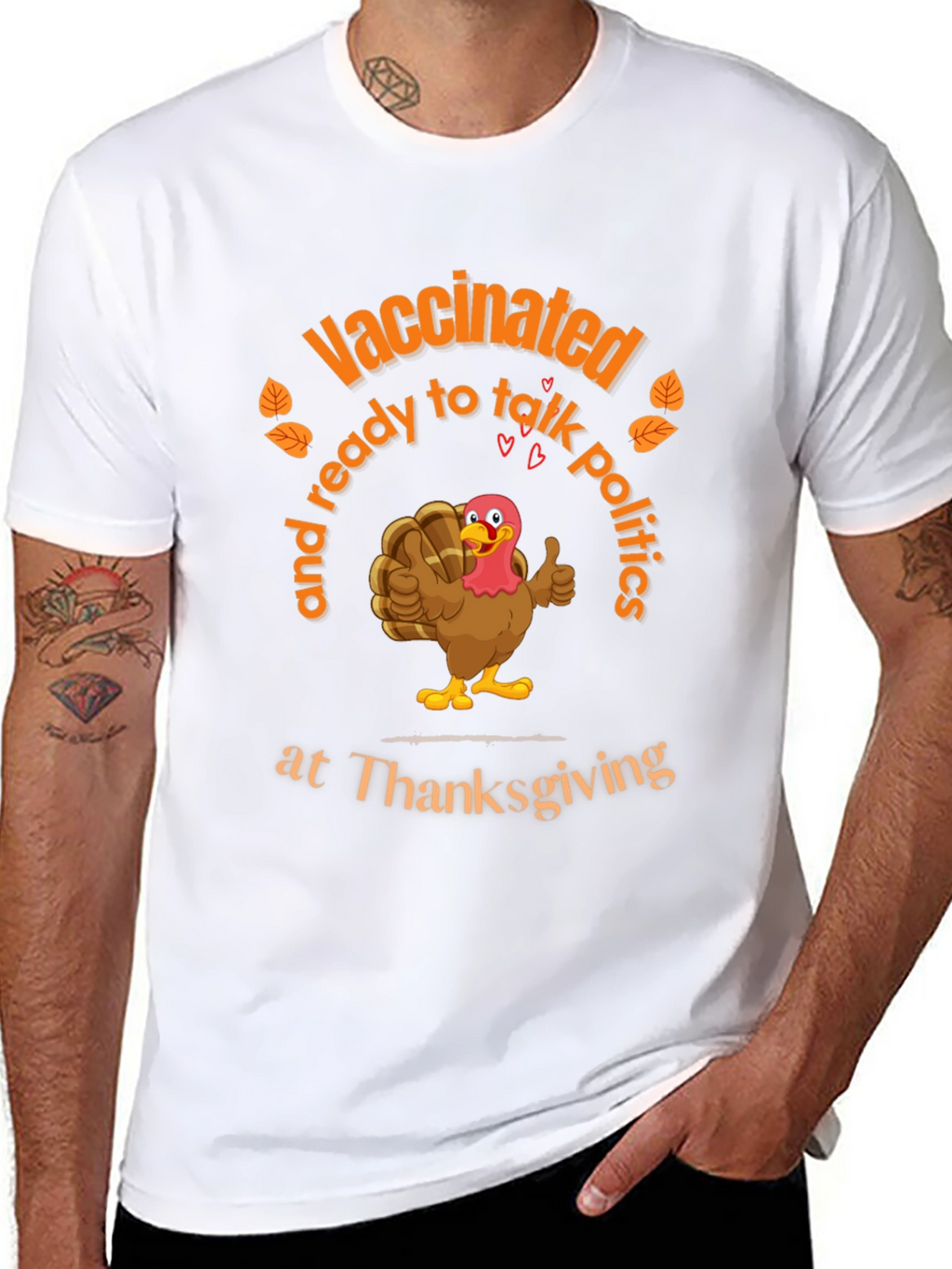 Vaccinated Thanksgiving Turkey T-Shirt