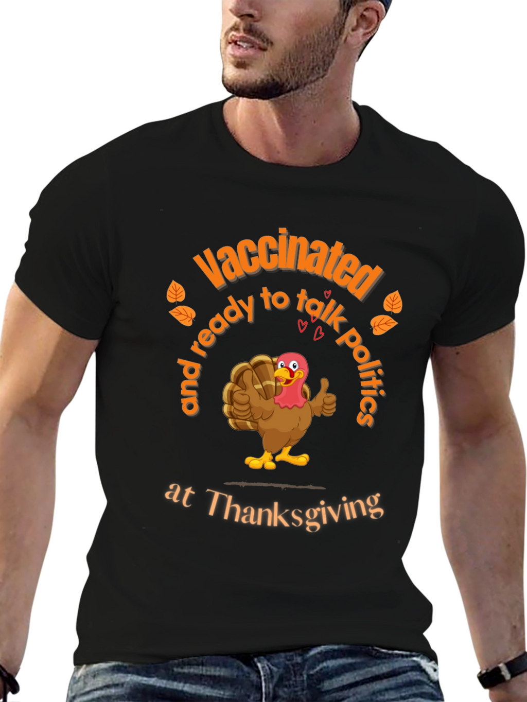 Vaccinated Thanksgiving Turkey T-Shirt