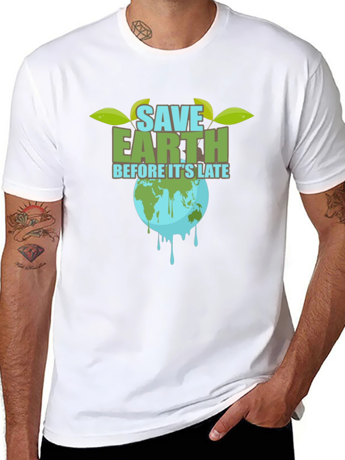 Save Earth Graphic Tee - Environmental Awareness T-Shirt