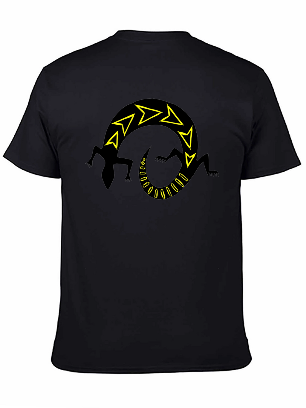 Black Lizard Arrow Design T-Shirt
