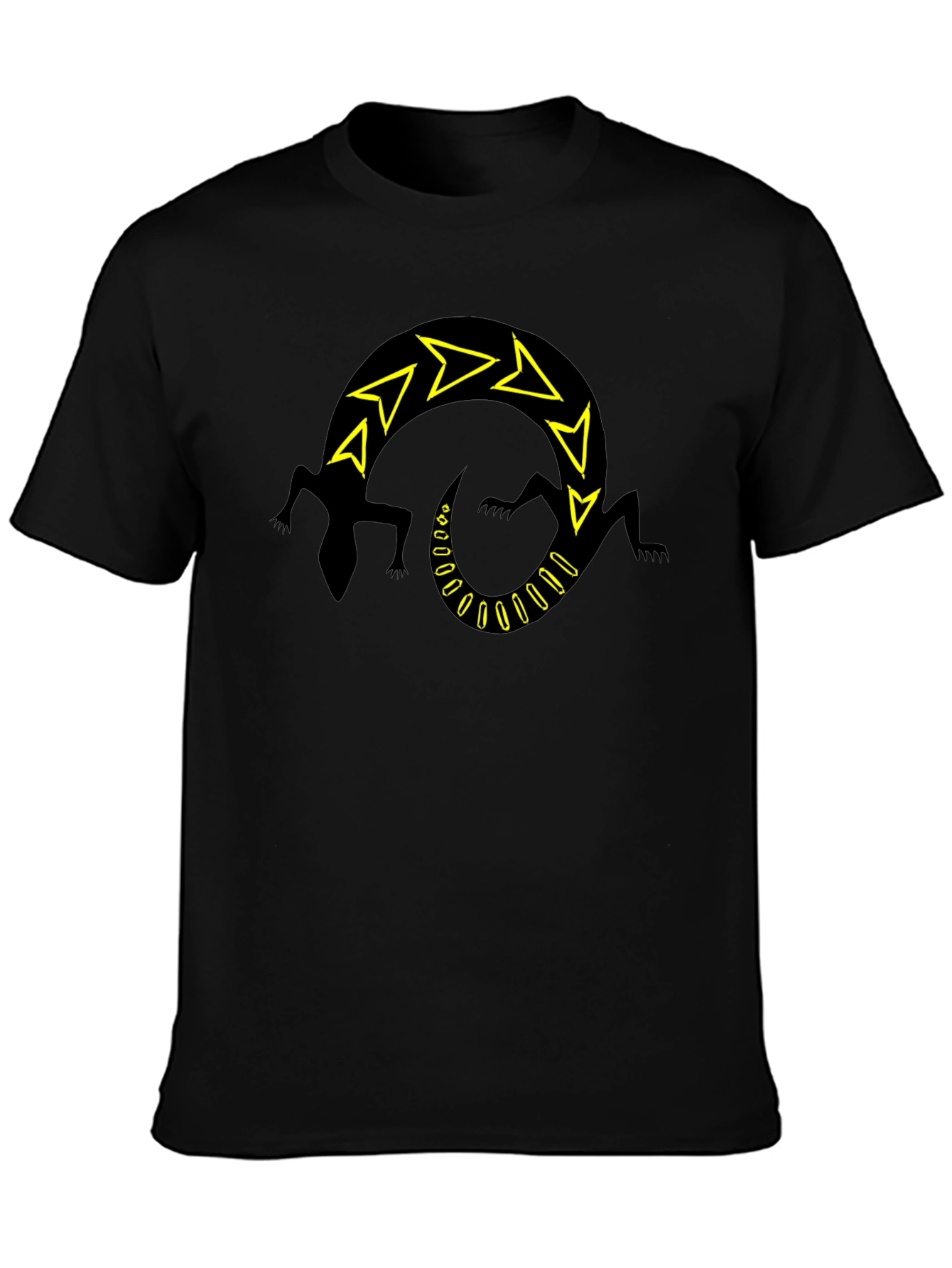 Black Lizard Arrow Design T-Shirt