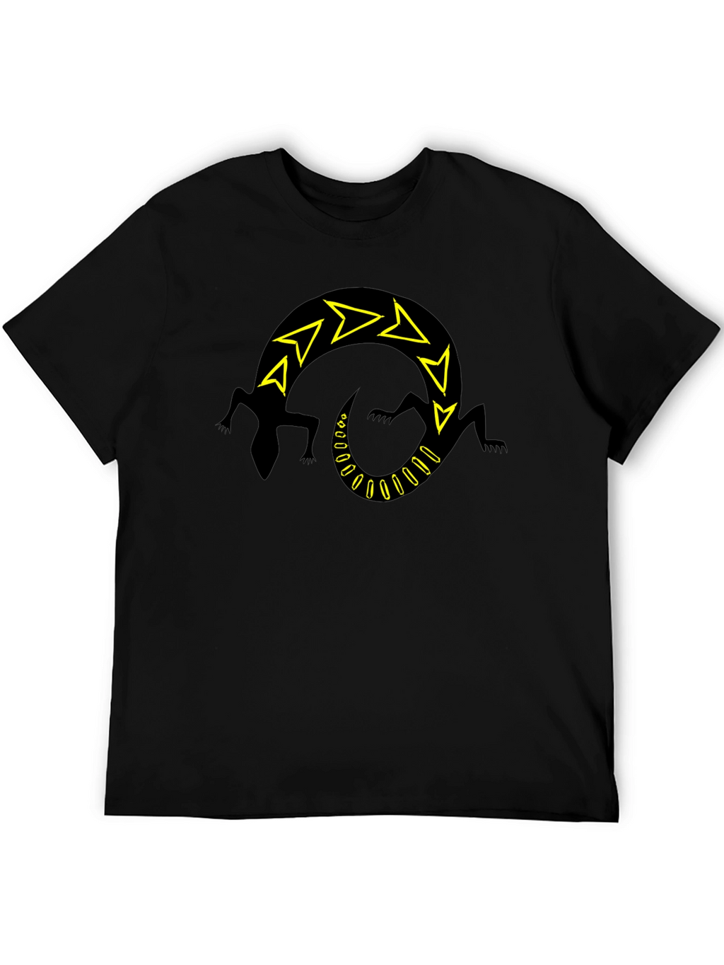 Black Lizard Arrow Design T-Shirt