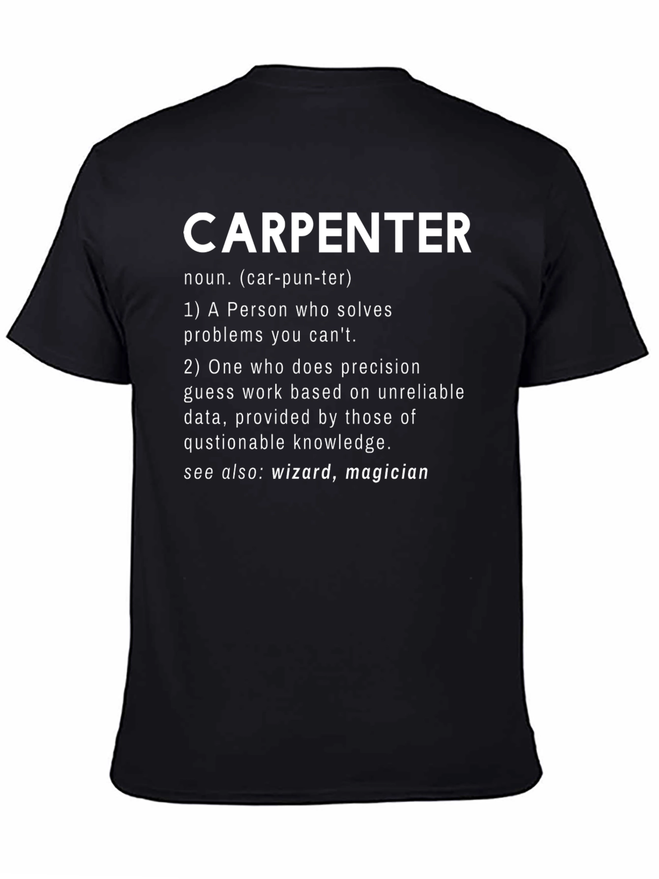 Funny Carpenter Definition Graphic T-Shirt