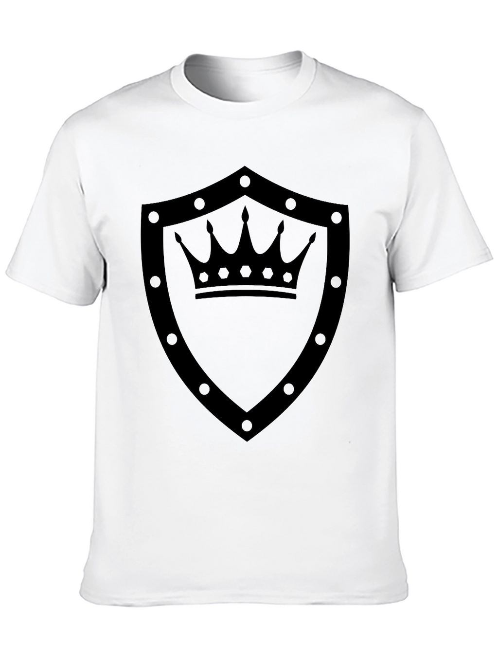 Royal Crown Shield Mens Black Graphic Tee