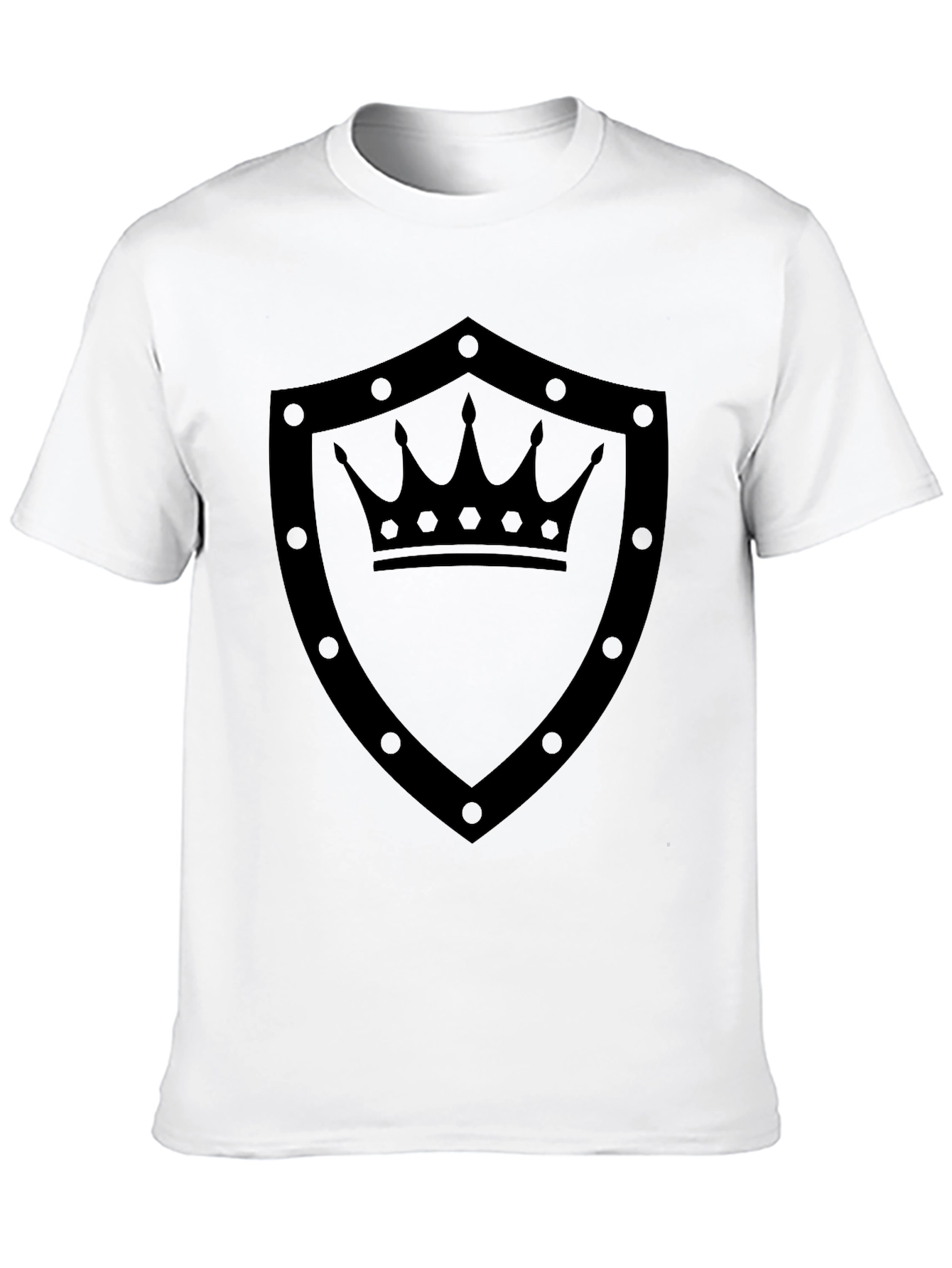 Royal Crown Shield Mens Black Graphic Tee