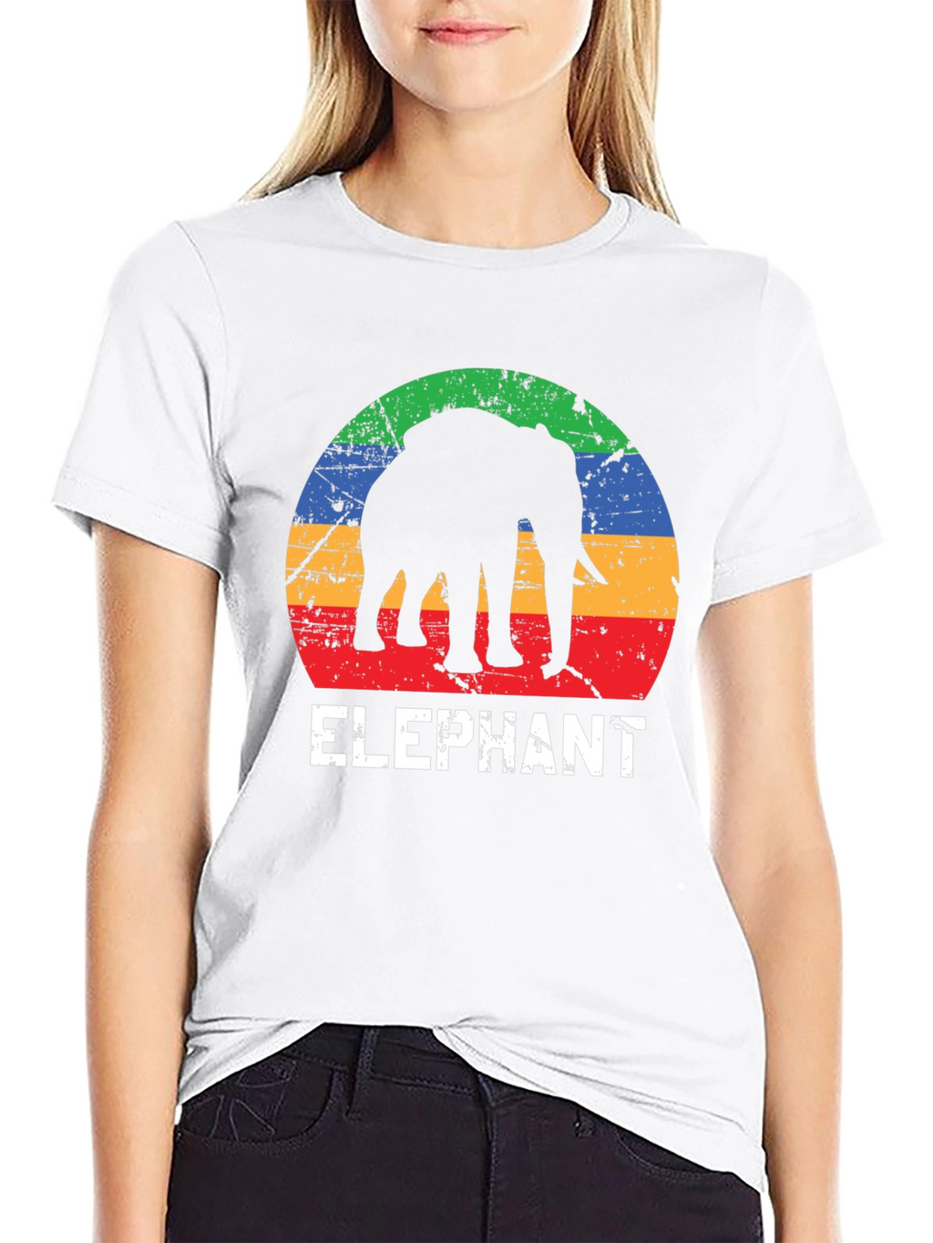 Elephant Silhouette Graphic T-Shirt