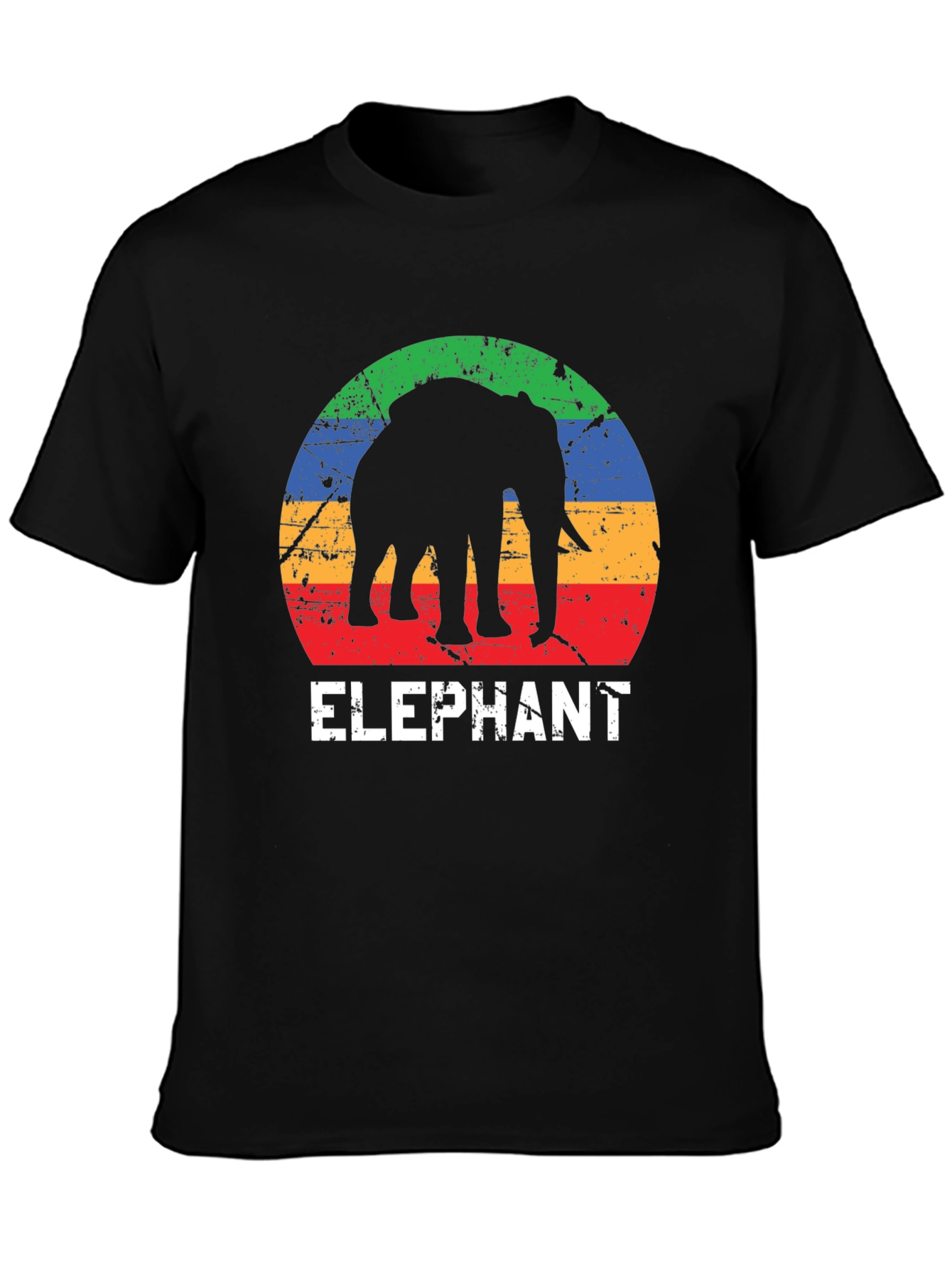 Elephant Silhouette Graphic T-Shirt