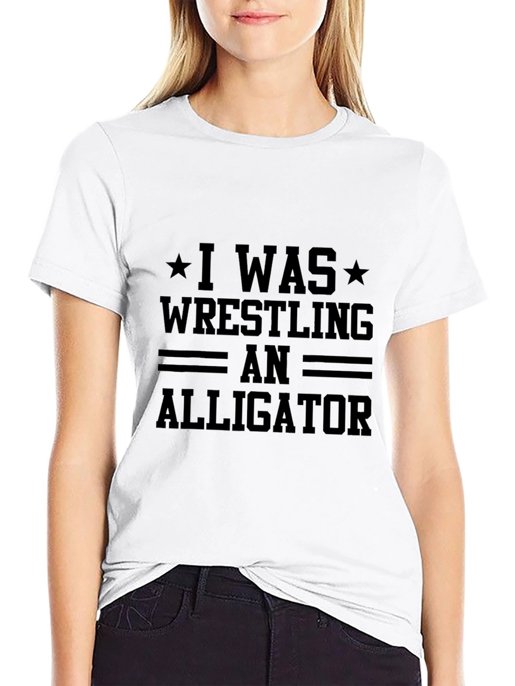 Wrestling Alligator Graphic Tee - Black T-Shirt