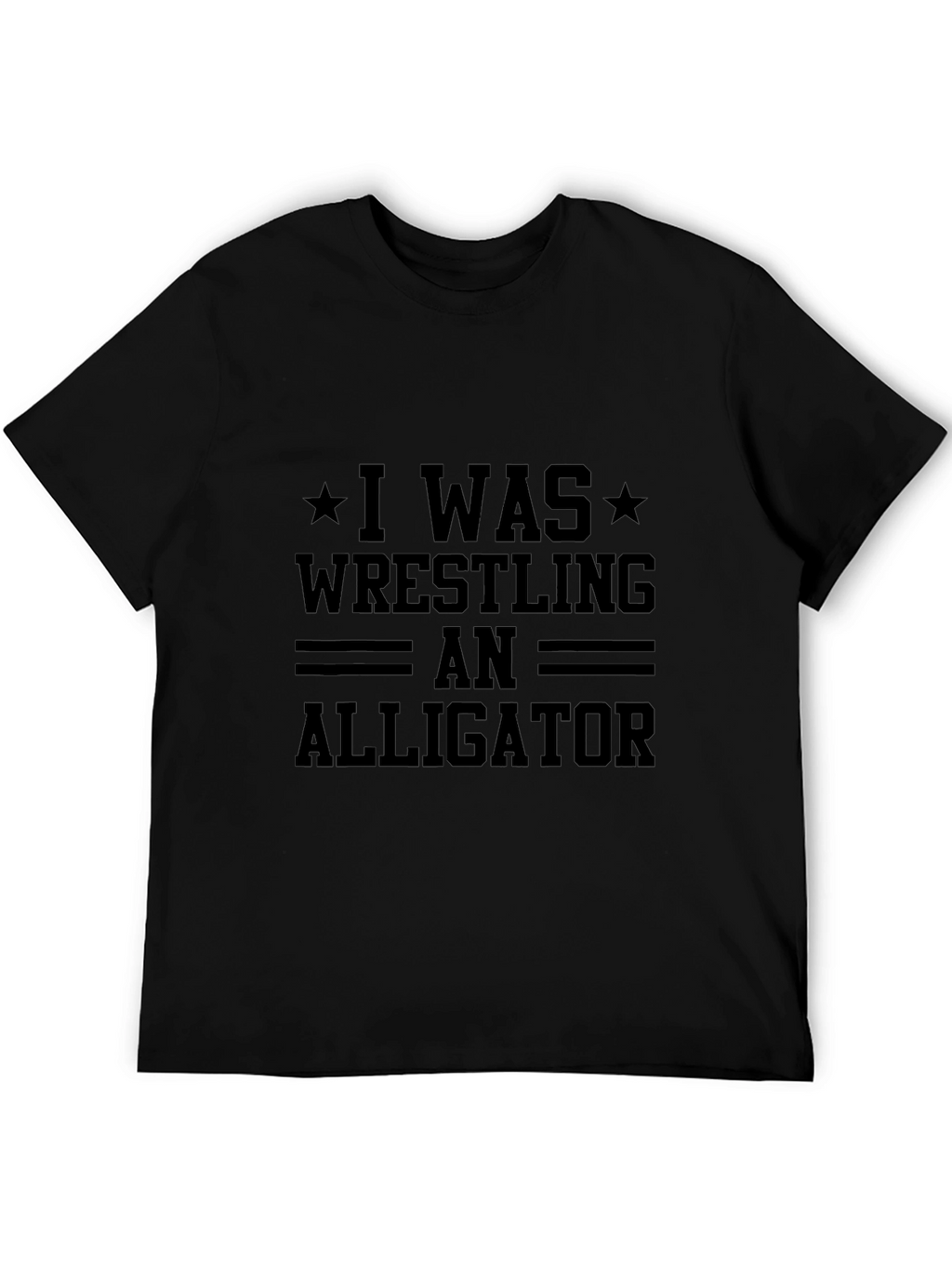 Wrestling Alligator Graphic Tee - Black T-Shirt