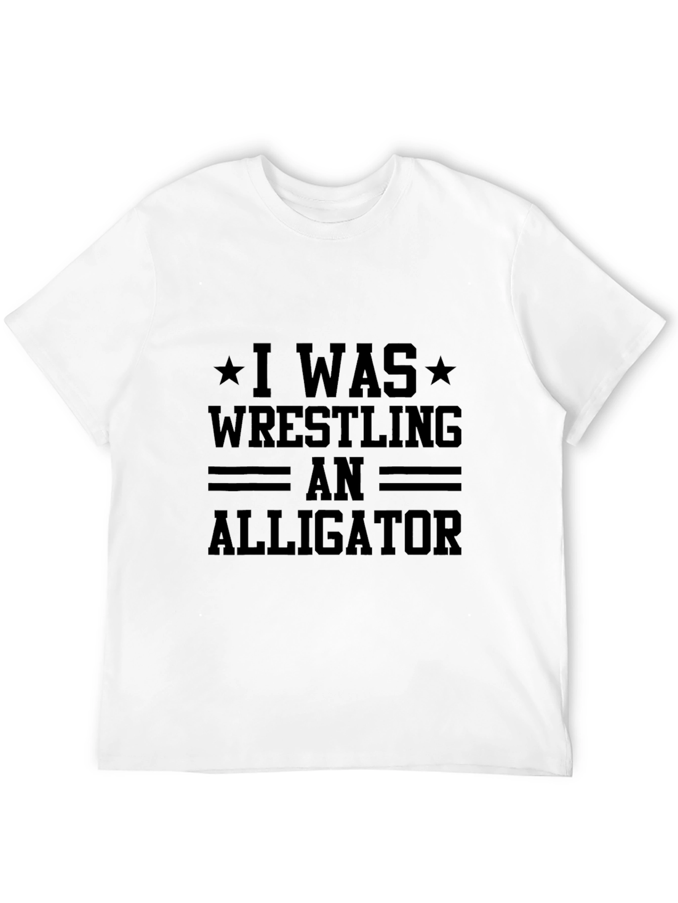 Wrestling Alligator Graphic Tee - Black T-Shirt