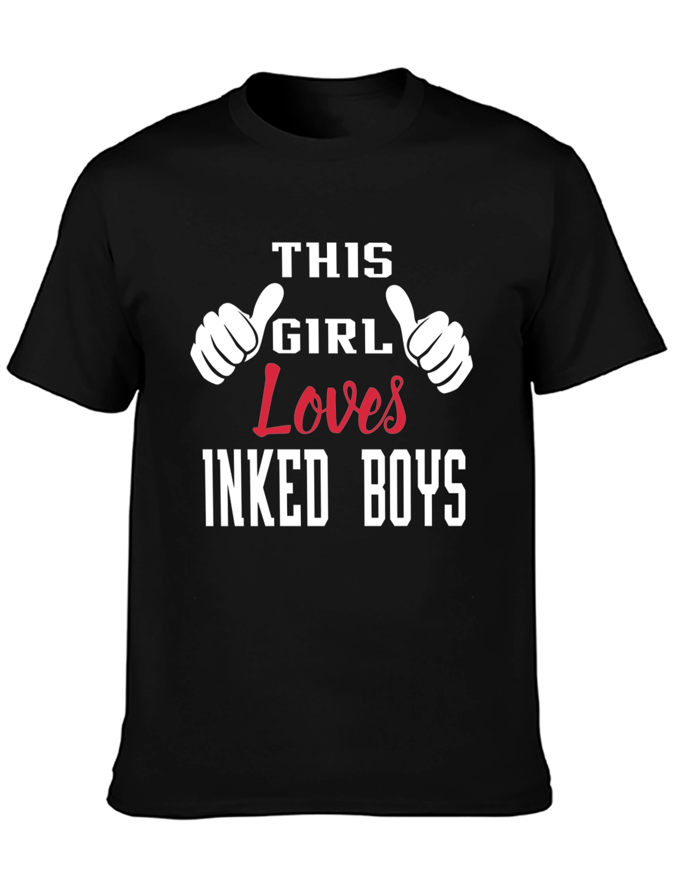 This Girl Loves Inked Boys Black T-Shirt