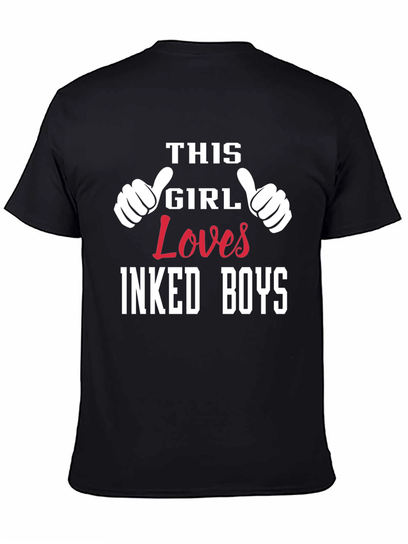 This Girl Loves Inked Boys Black T-Shirt