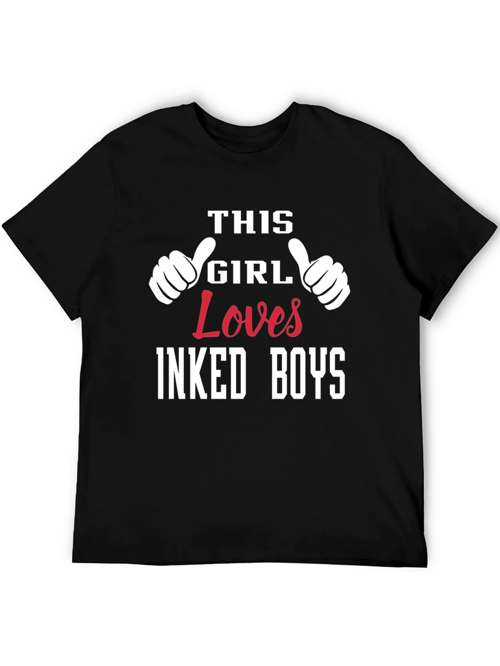This Girl Loves Inked Boys Black T-Shirt