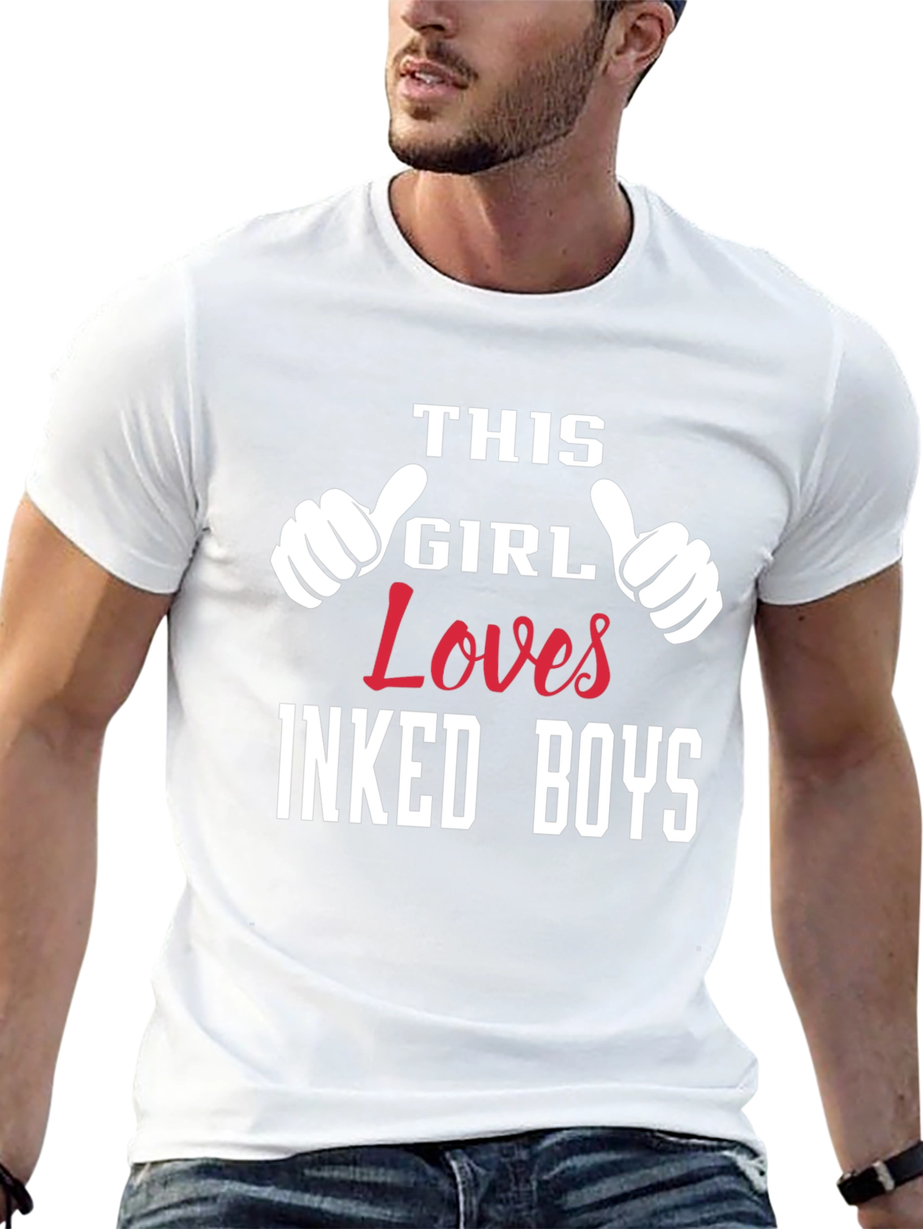 This Girl Loves Inked Boys Black T-Shirt