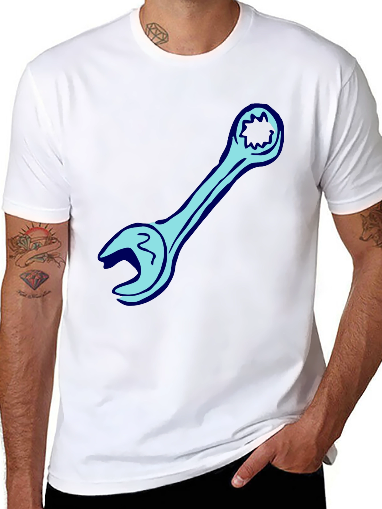 Wrench Graphic Tee - Cool Mechanic Shirt