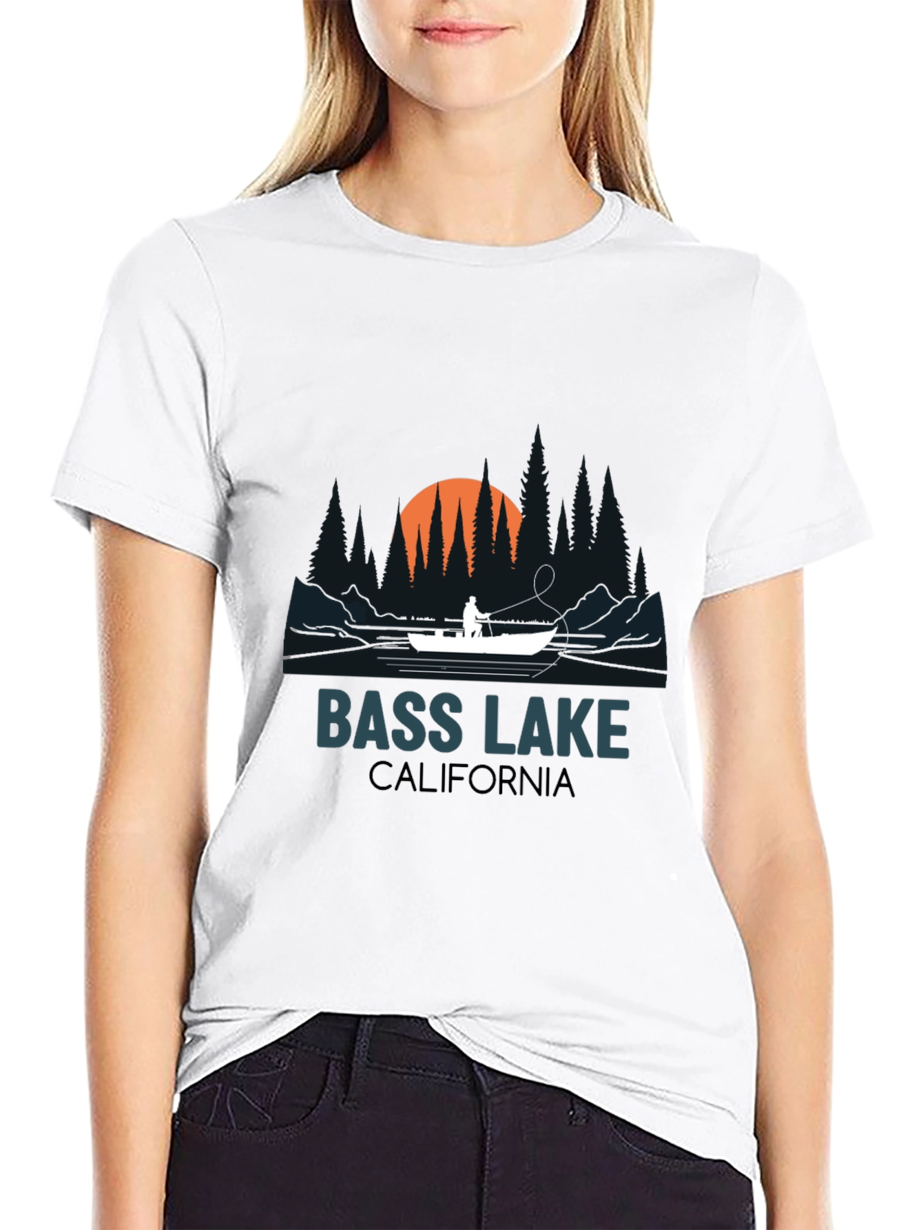 Bass Lake California Fishing T-Shirt