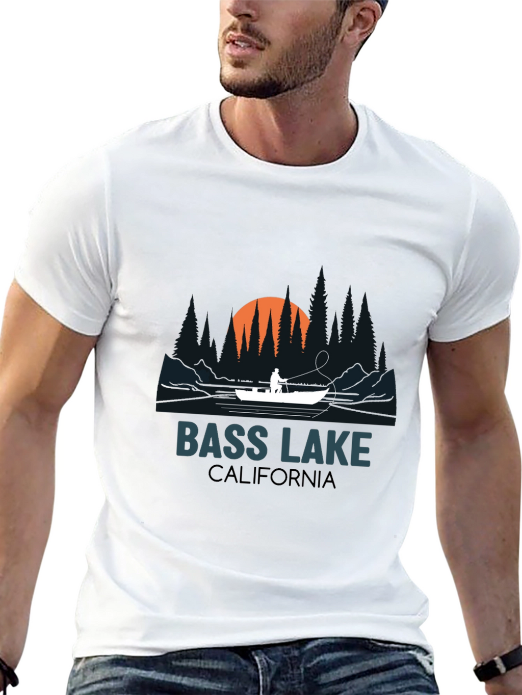 Bass Lake California Fishing T-Shirt
