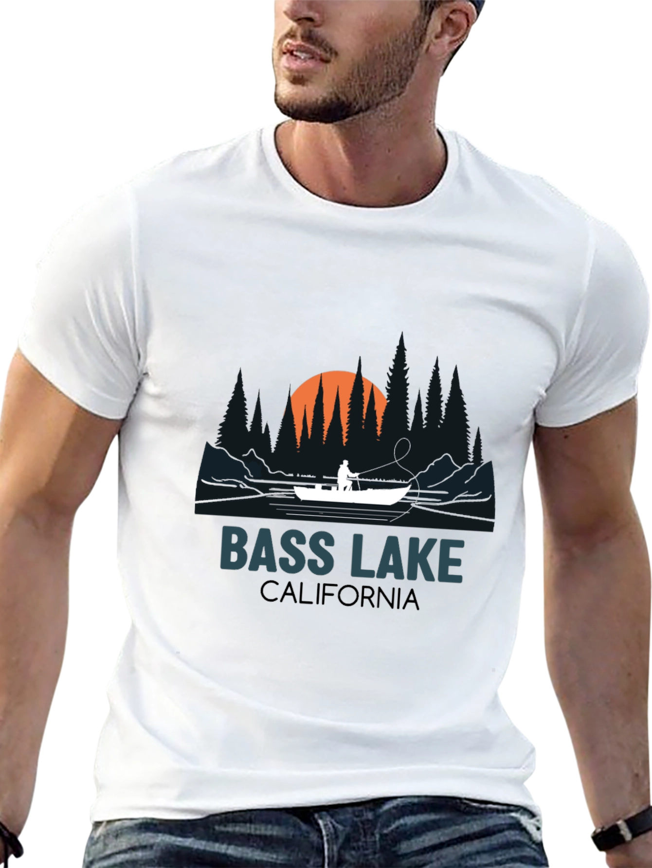 Bass Lake California Fishing T-Shirt