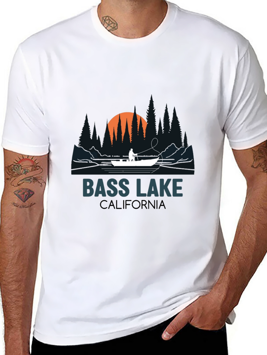 Bass Lake California Fishing T-Shirt