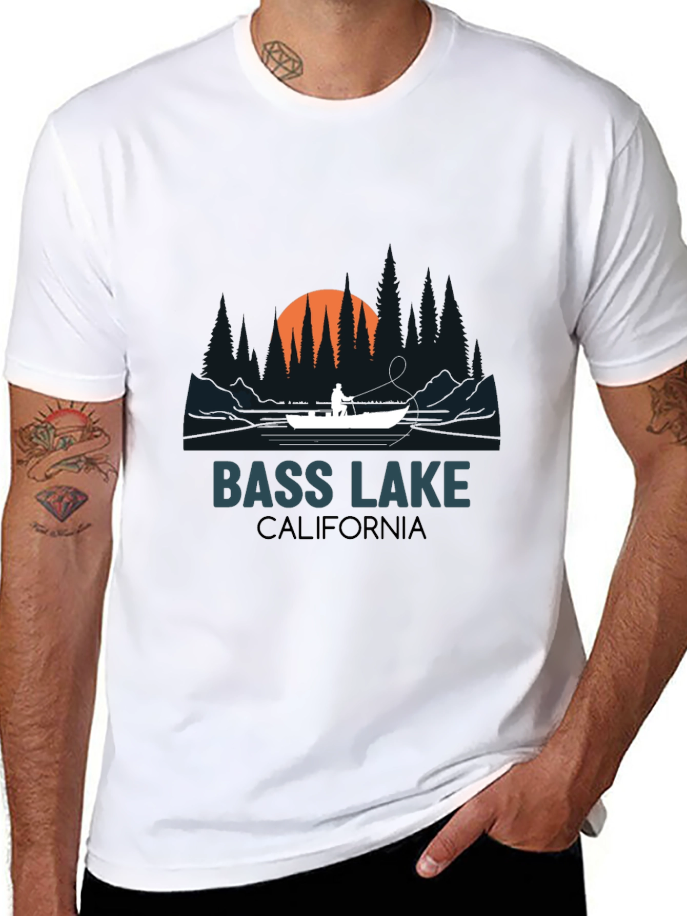 Bass Lake California Fishing T-Shirt