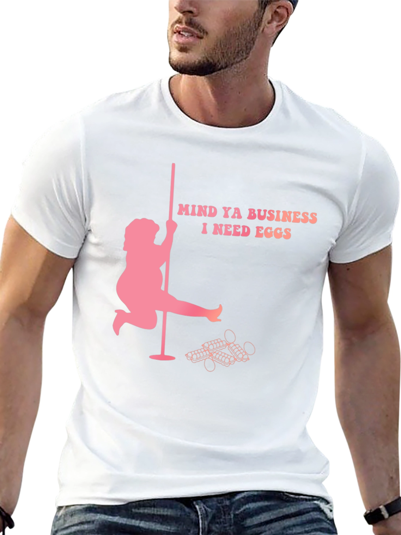 Mind Ya Business I Need Eggs Graphic T-Shirt