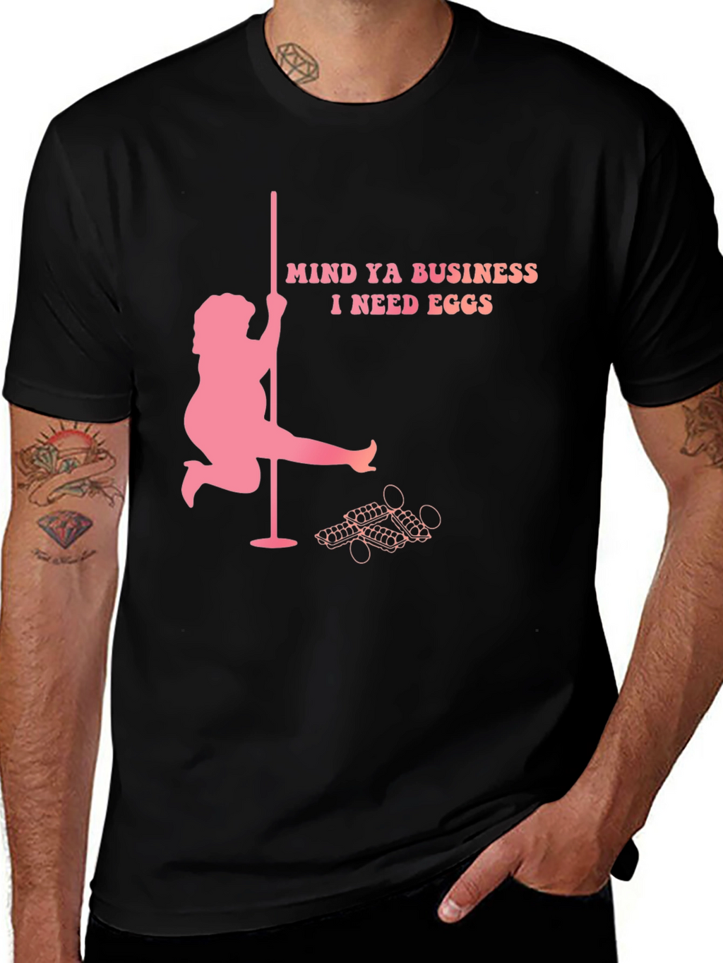 Mind Ya Business I Need Eggs Graphic T-Shirt