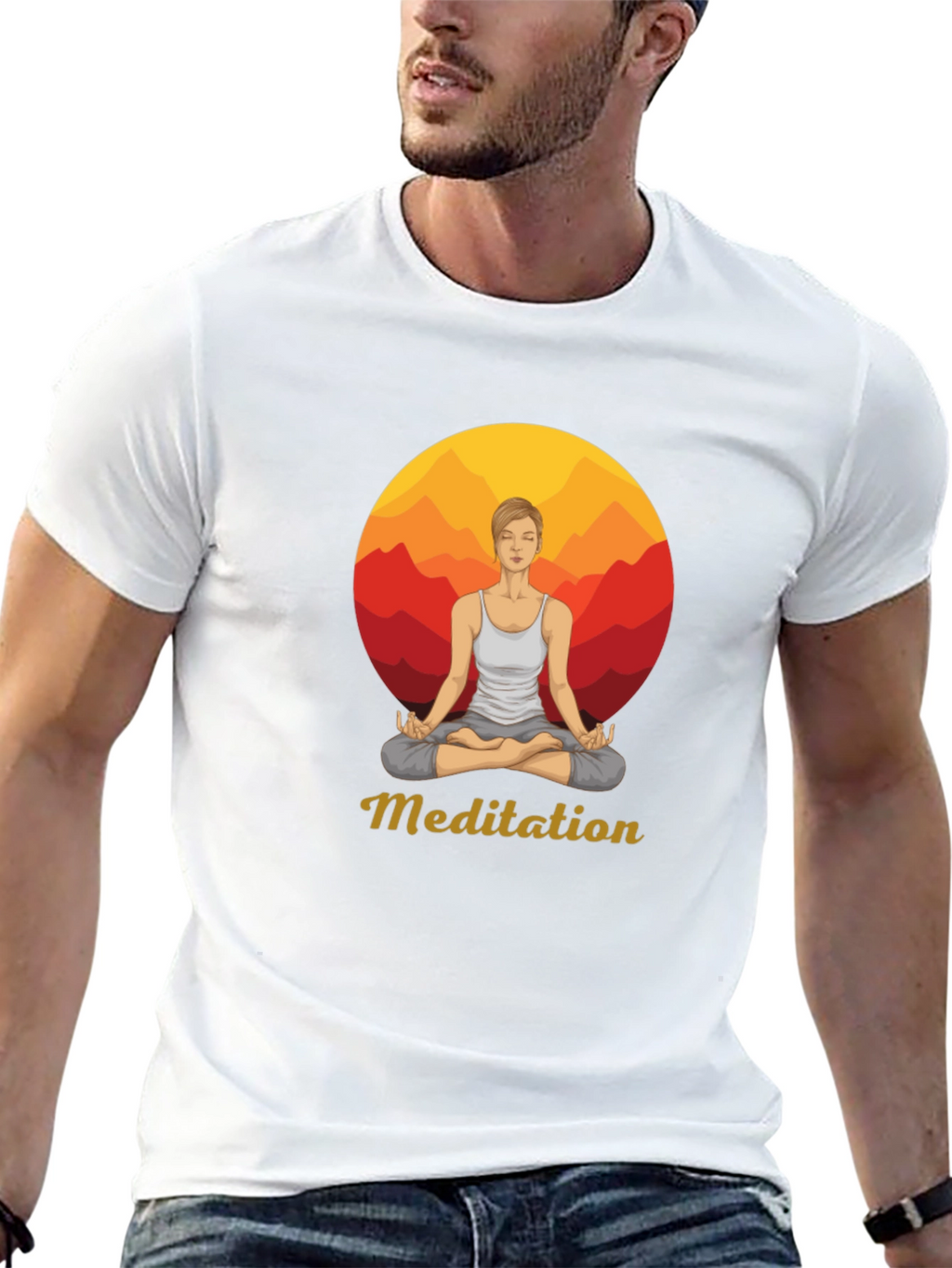 Meditation Graphic Tee - Zen Style