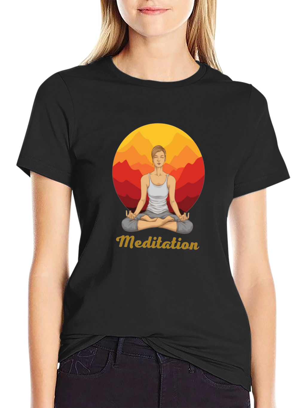 Meditation Graphic Tee - Zen Style