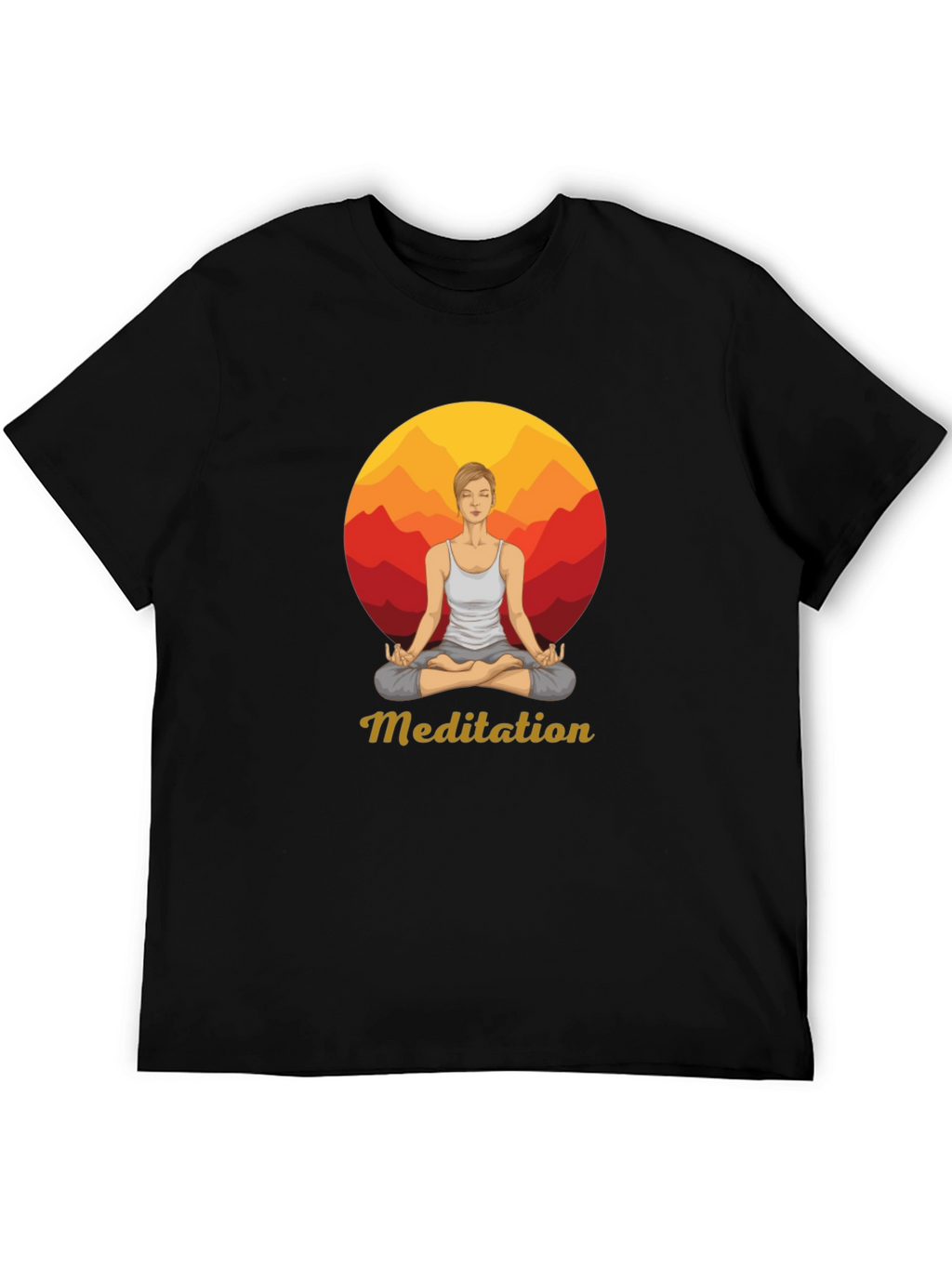 Meditation Graphic Tee - Zen Style